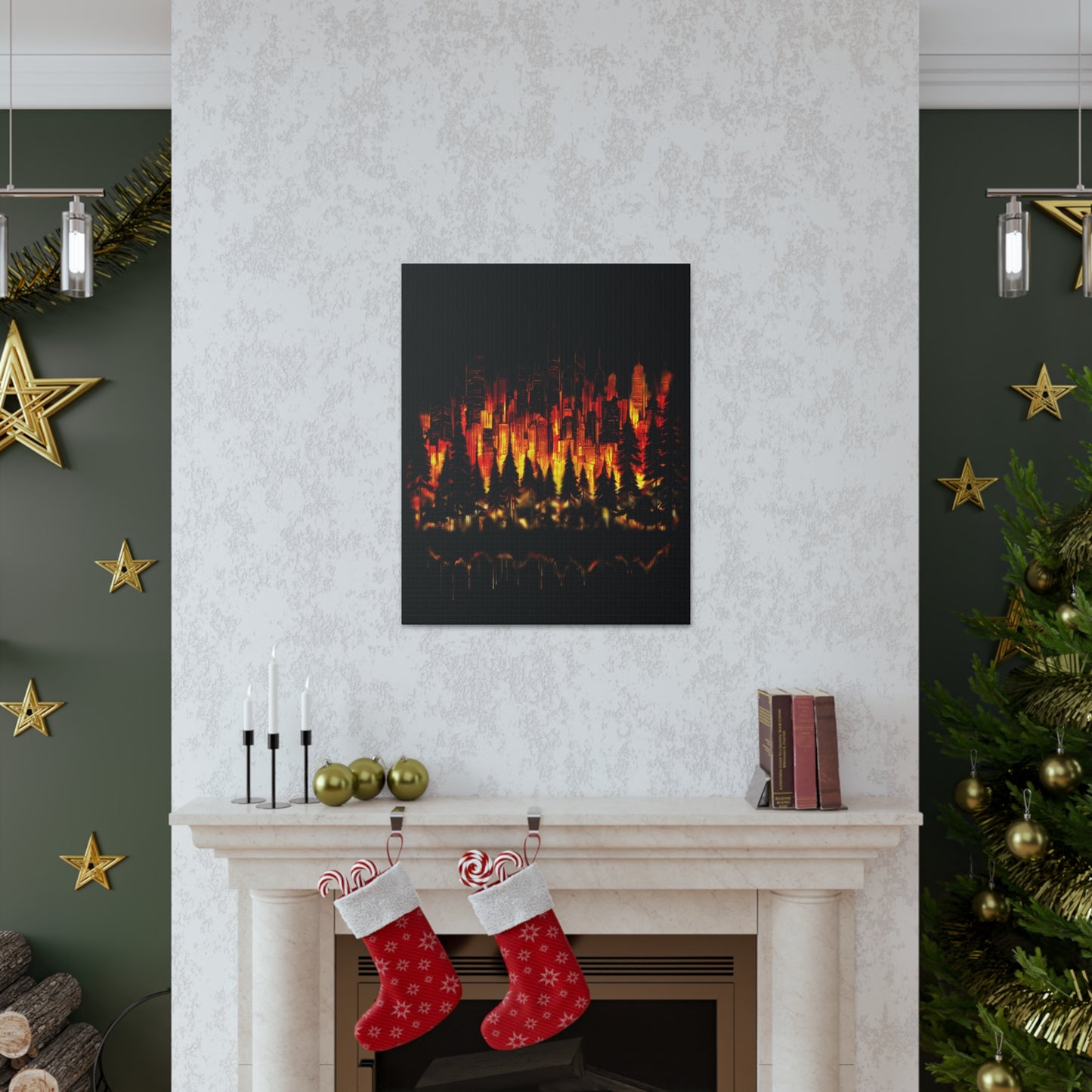Night Light Life Landscape - Canvas
