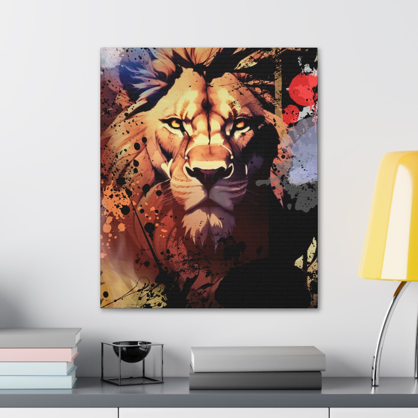 Drip Lion Inferno Motif - Canvas