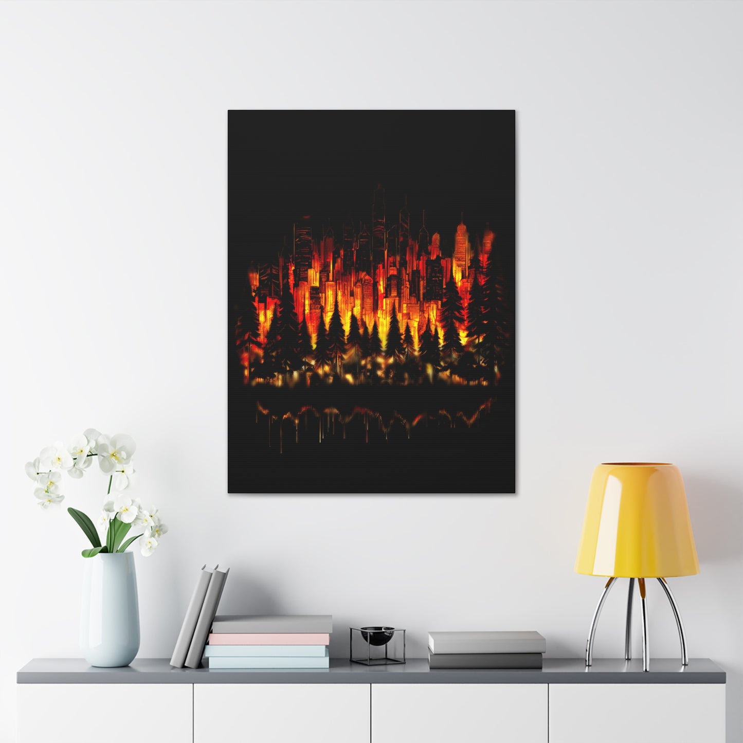 Night Light Life Landscape - Canvas