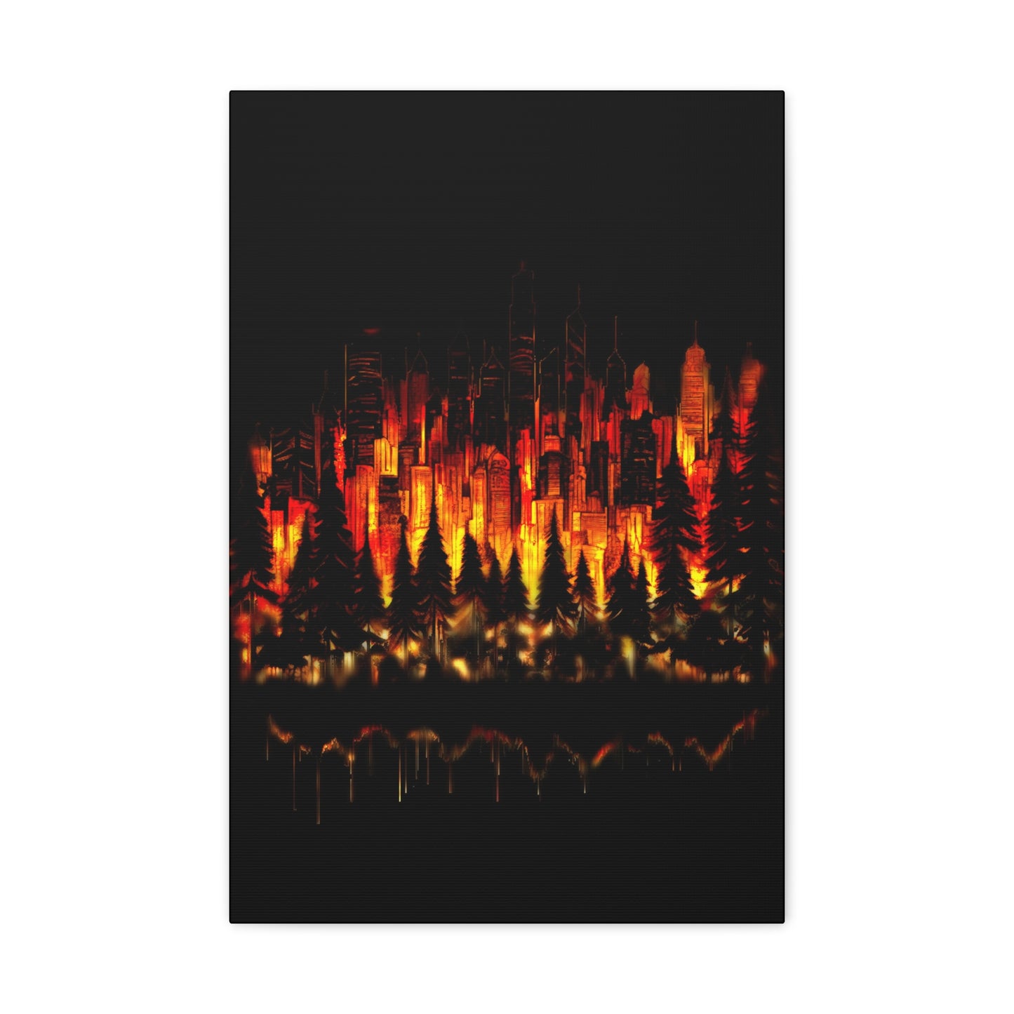 Night Light Life Landscape - Canvas