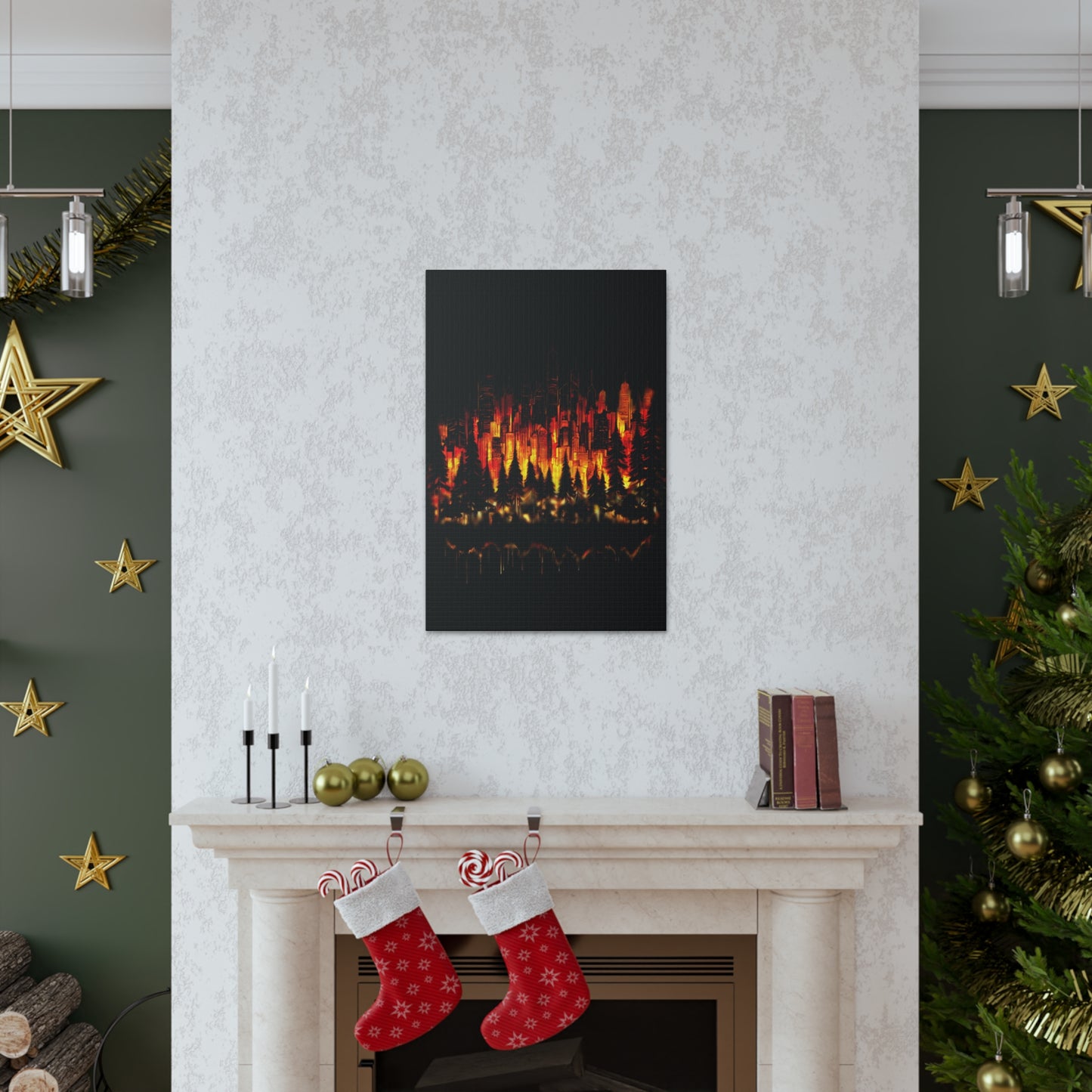 Night Light Life Landscape - Canvas