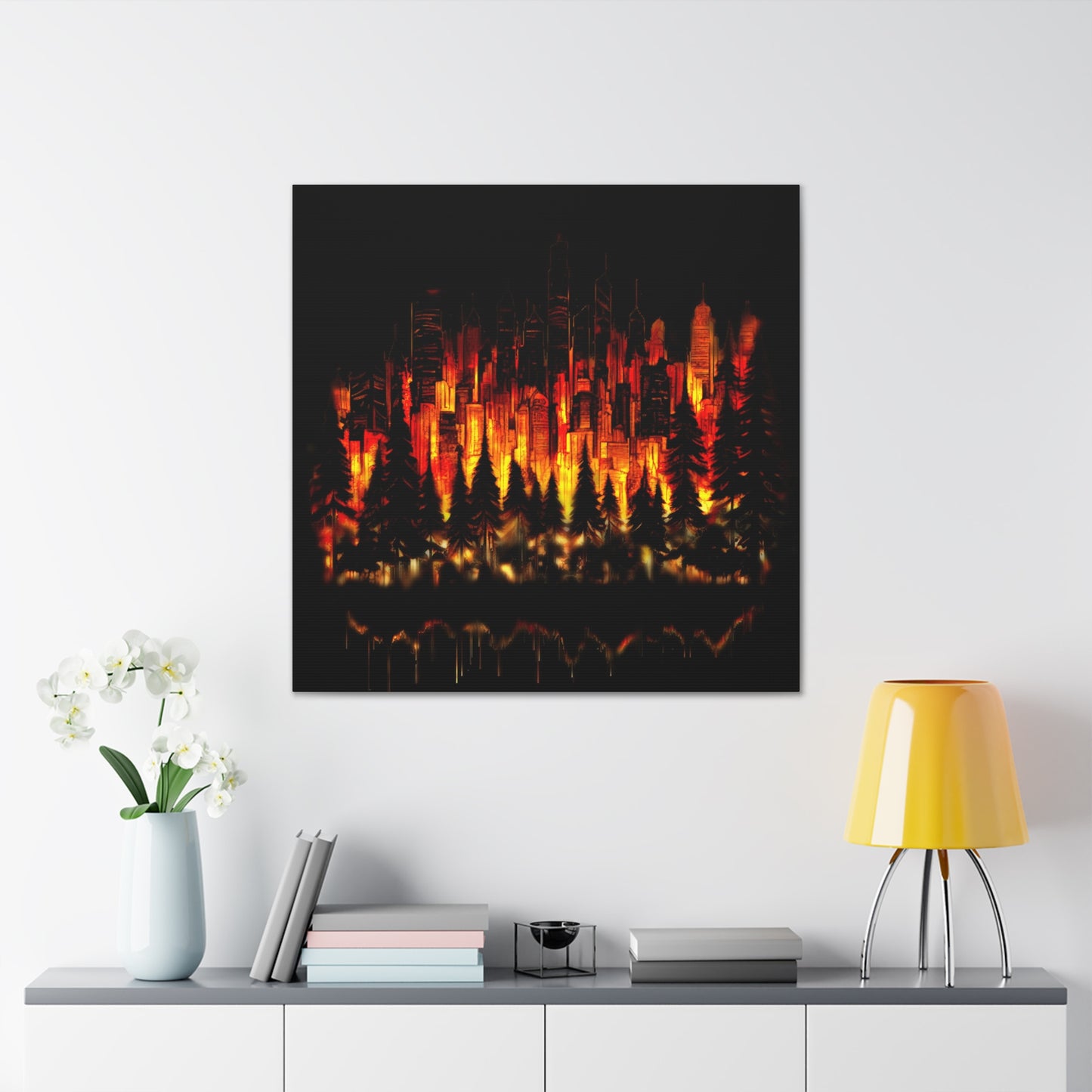 Night Light Life Landscape - Canvas