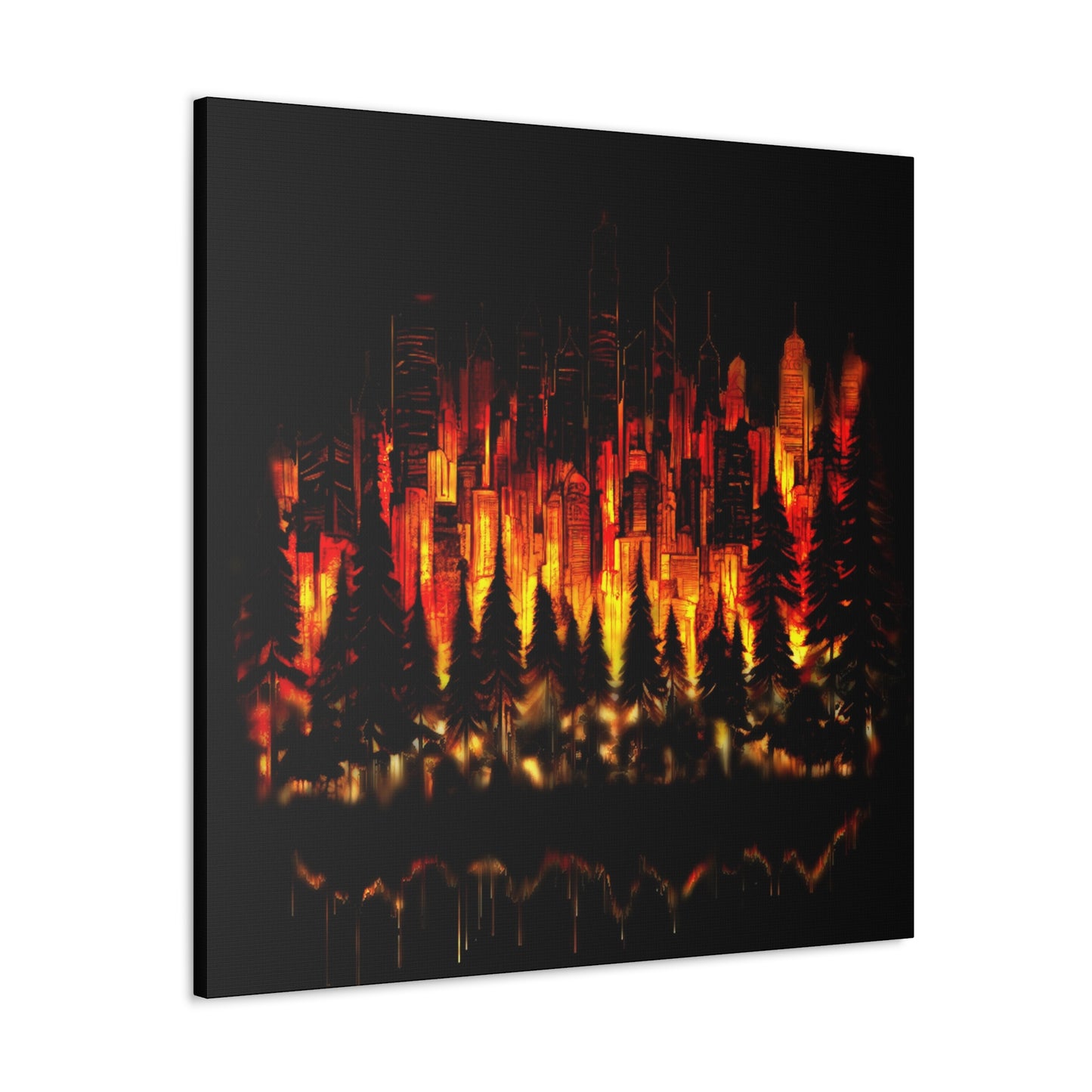 Night Light Life Landscape - Canvas