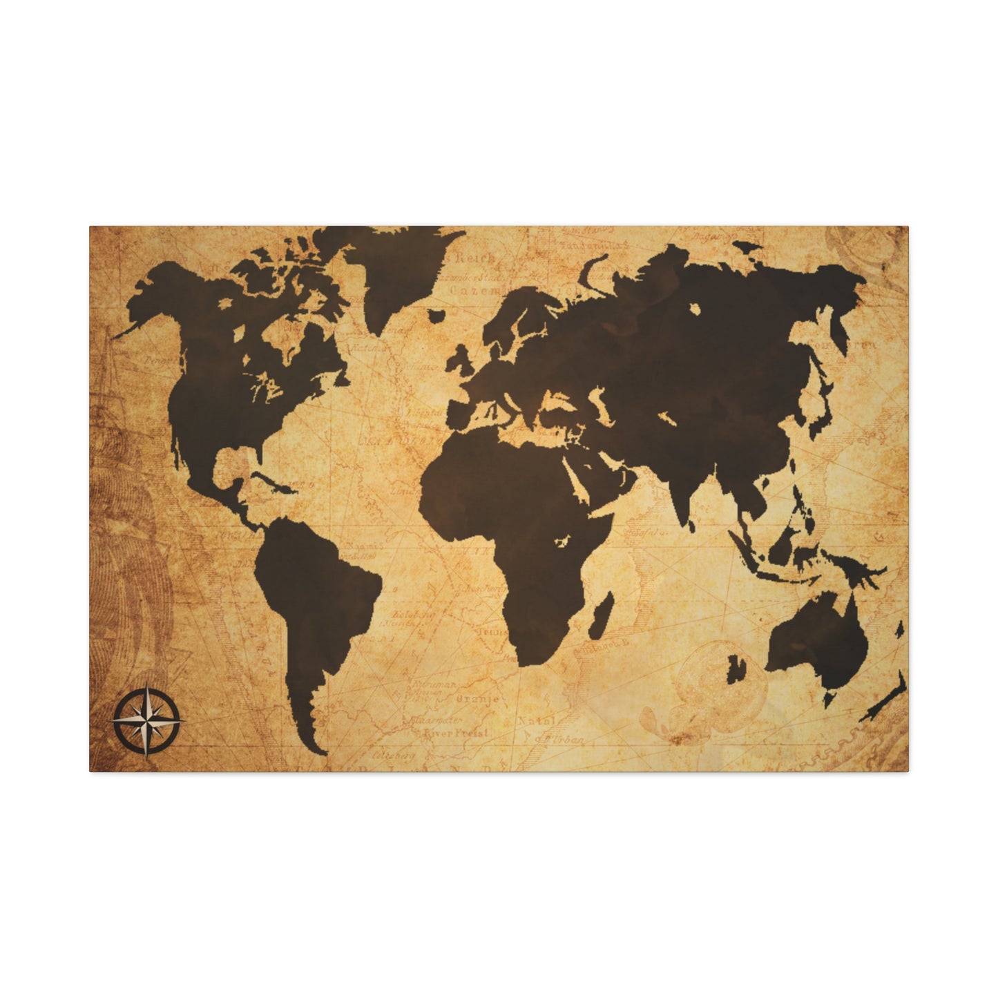 World Map Espresso Coffee Course - Canvas