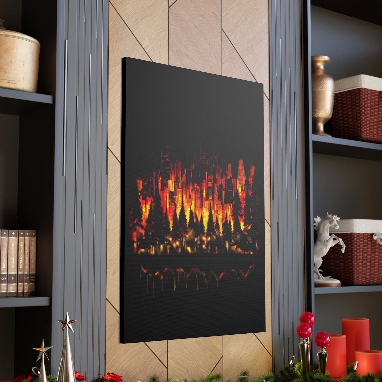 Night Light Life Landscape - Canvas