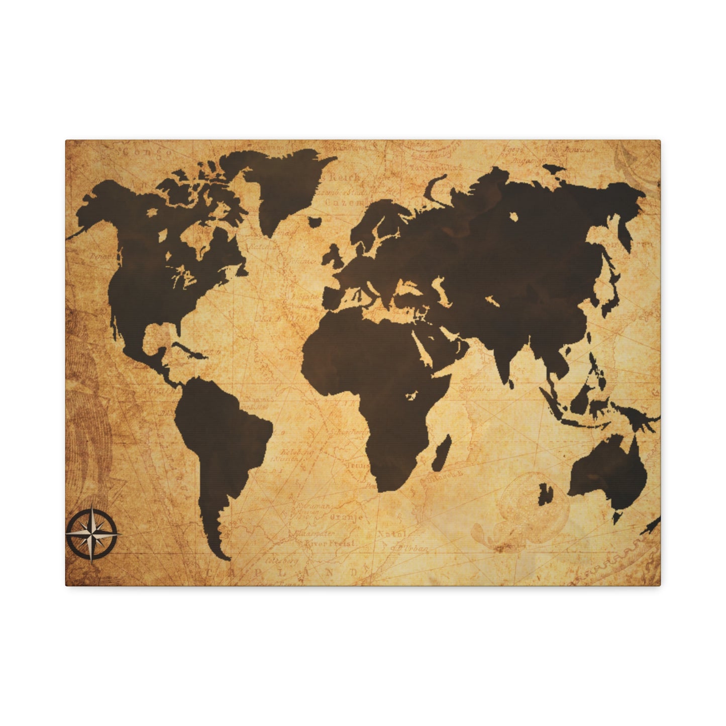 World Map Espresso Coffee Course - Canvas