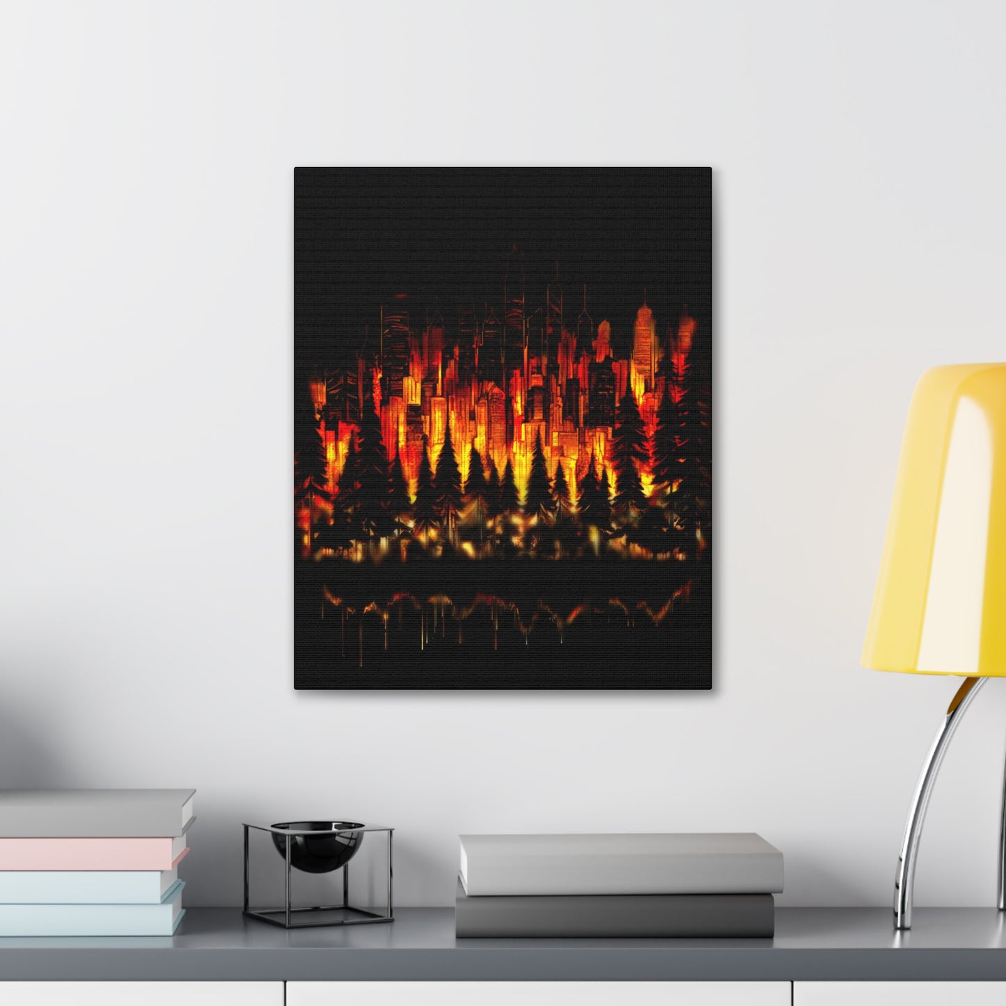 Night Light Life Landscape - Canvas
