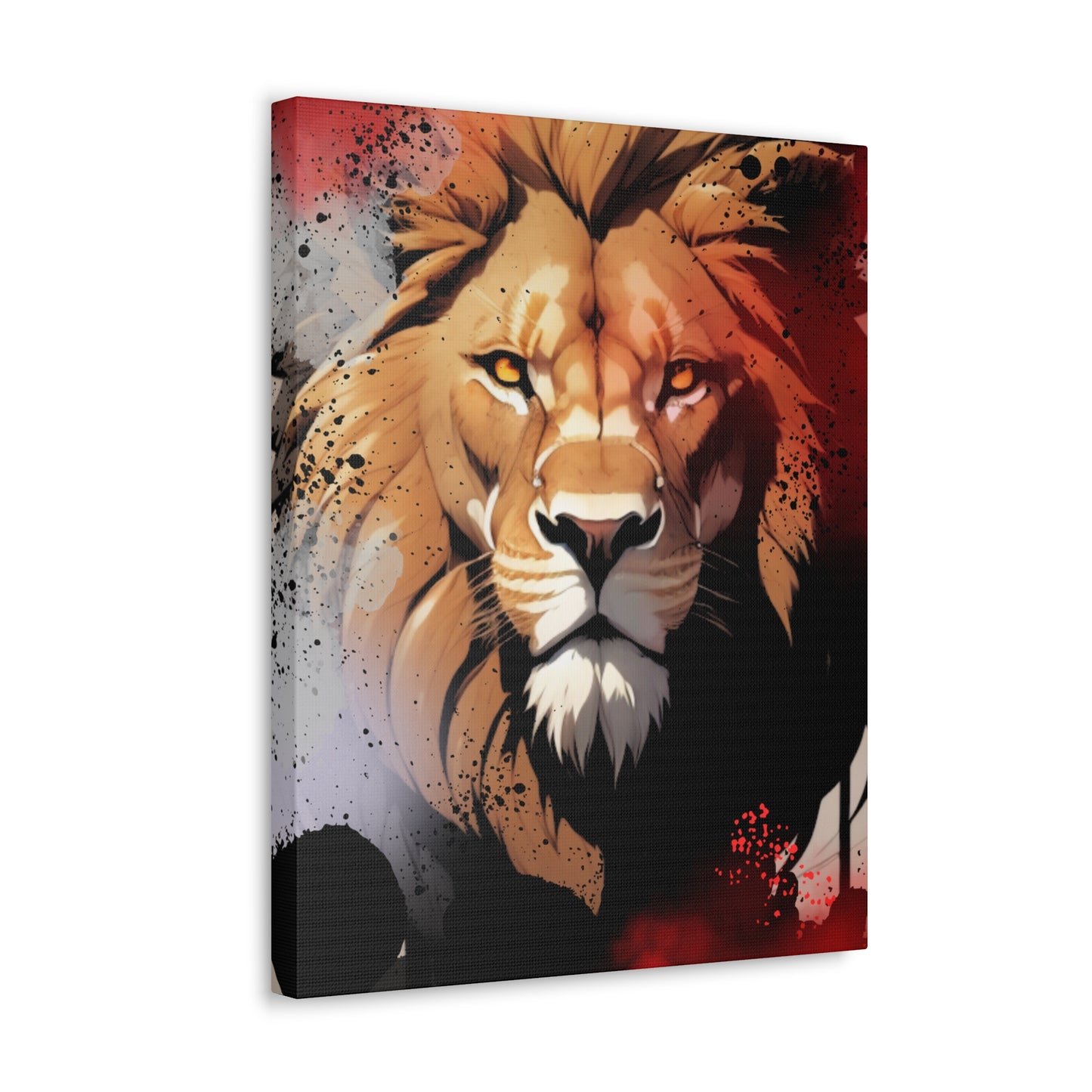 Drip Lion Slate Motif - Canvas