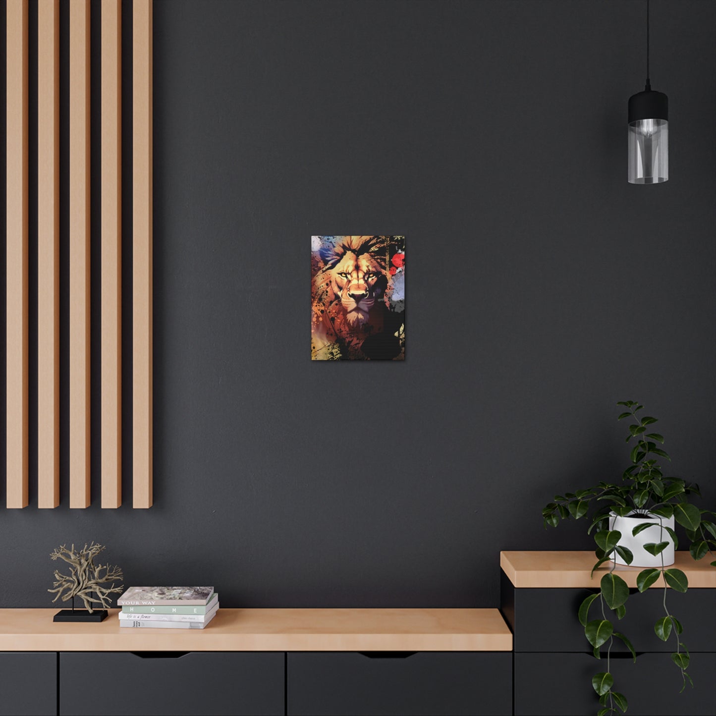 Drip Lion Inferno Motif - Canvas