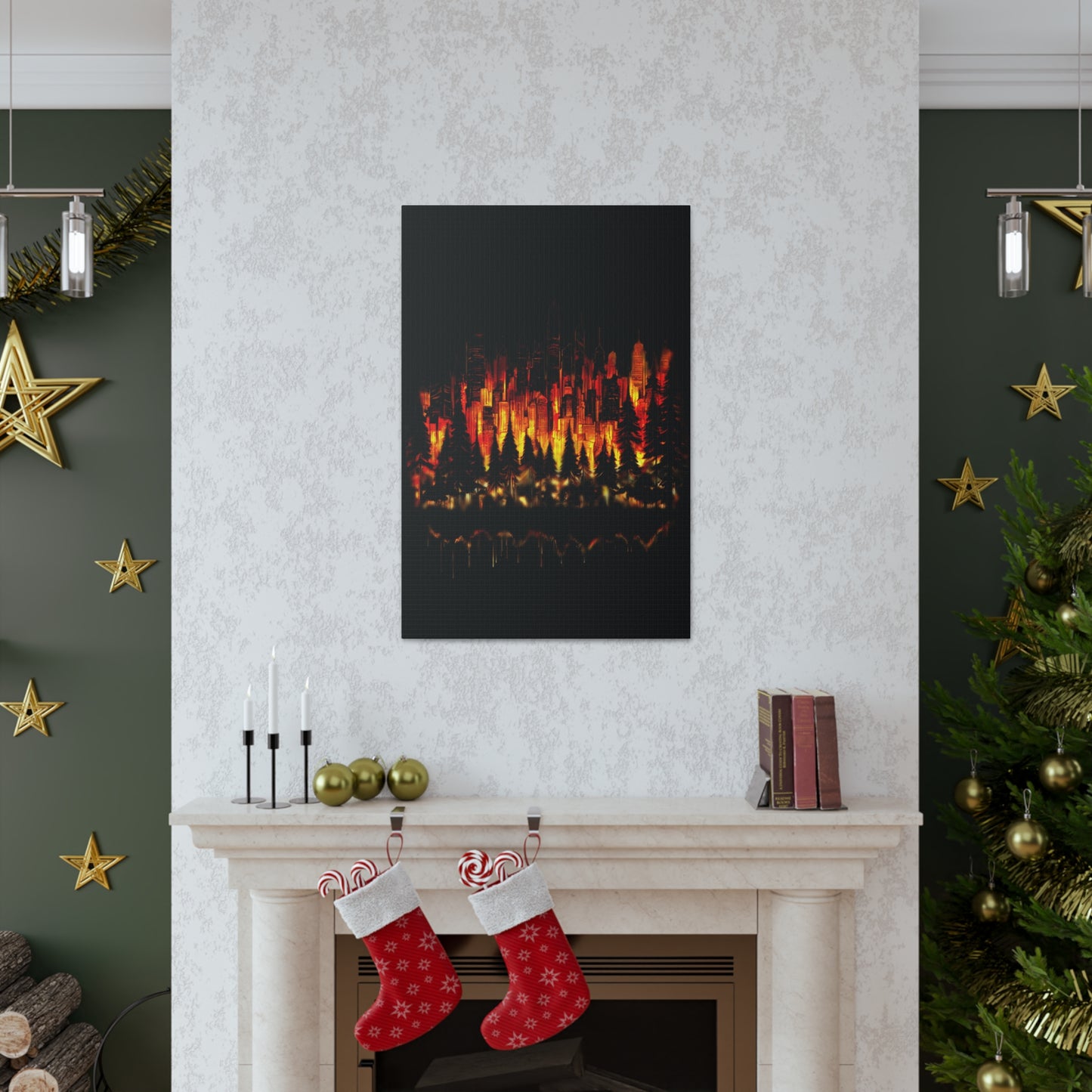 Night Light Life Landscape - Canvas