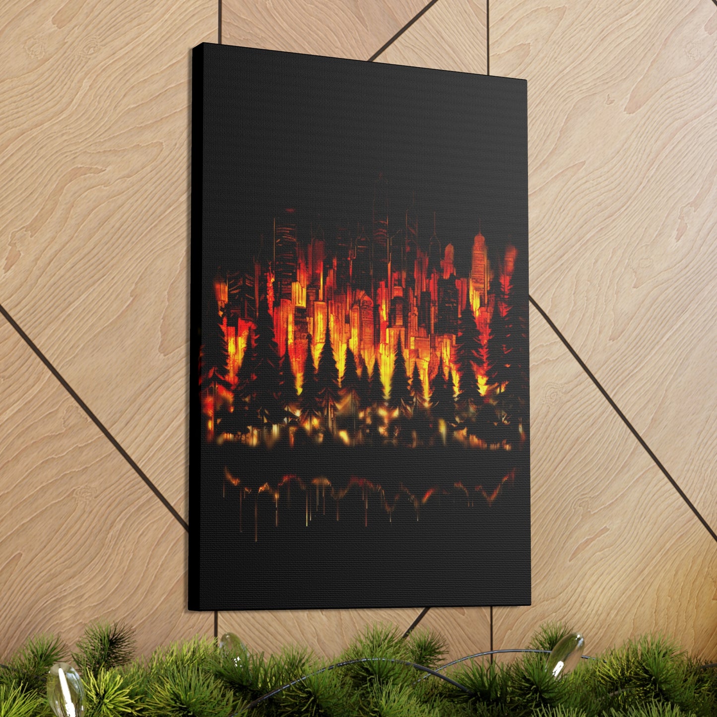 Night Light Life Landscape - Canvas