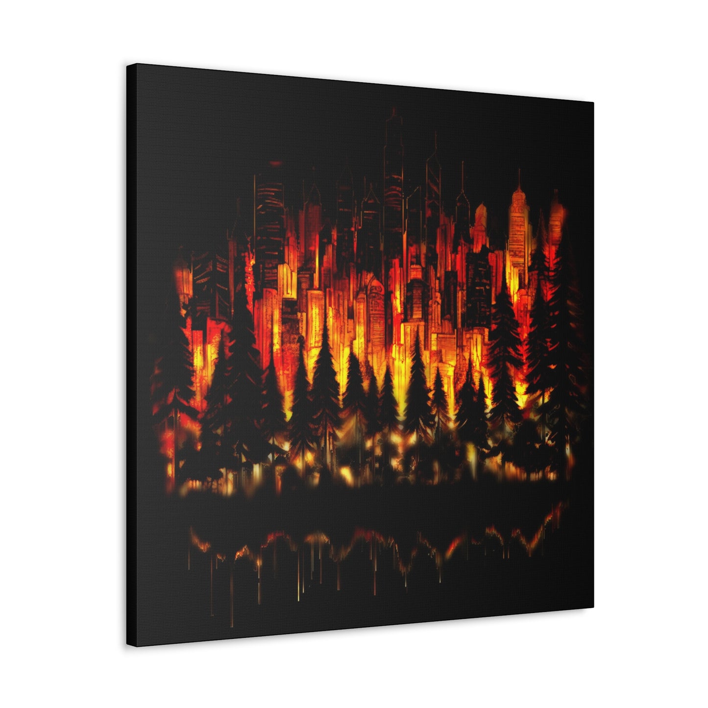 Night Light Life Landscape - Canvas