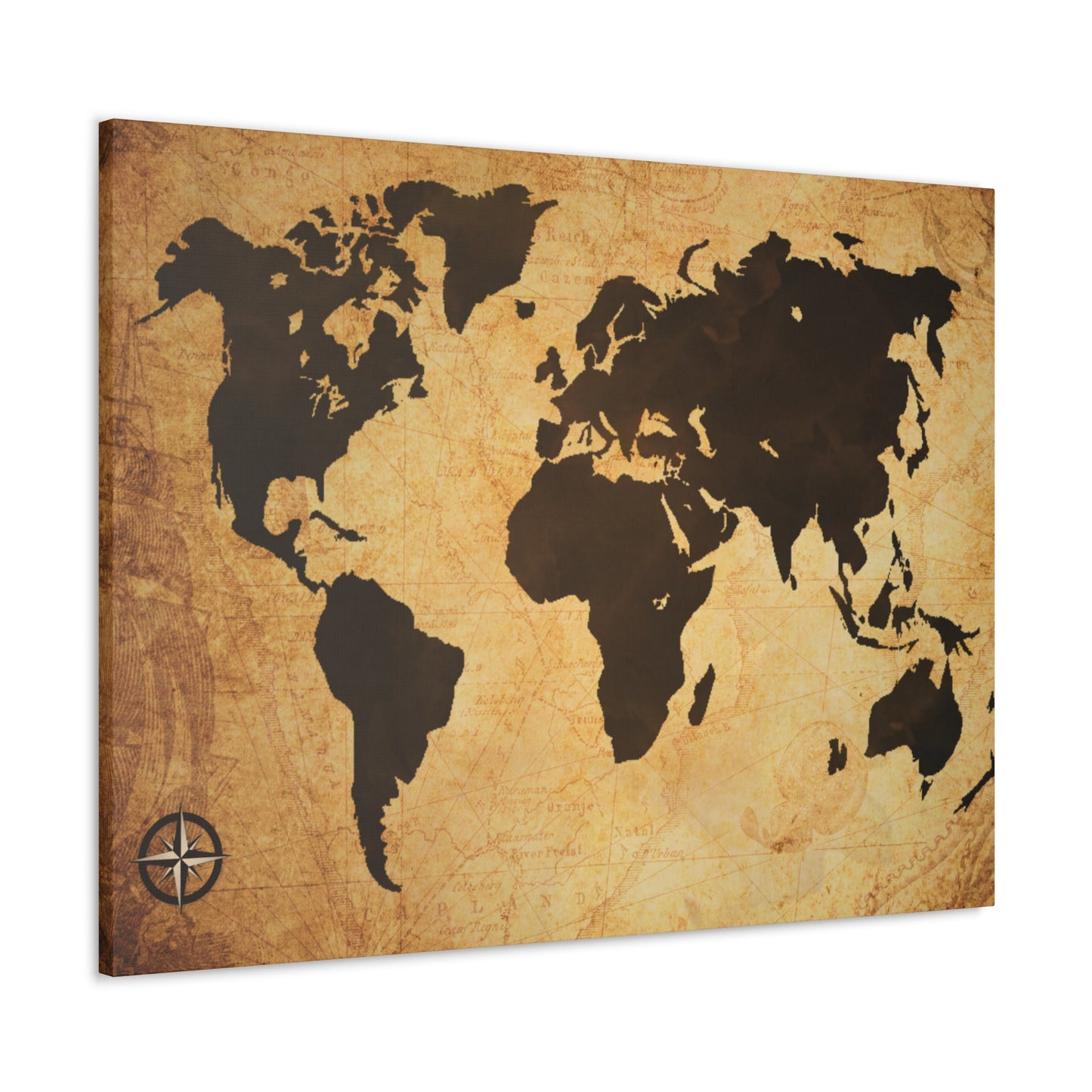 World Map Espresso Coffee Course - Canvas