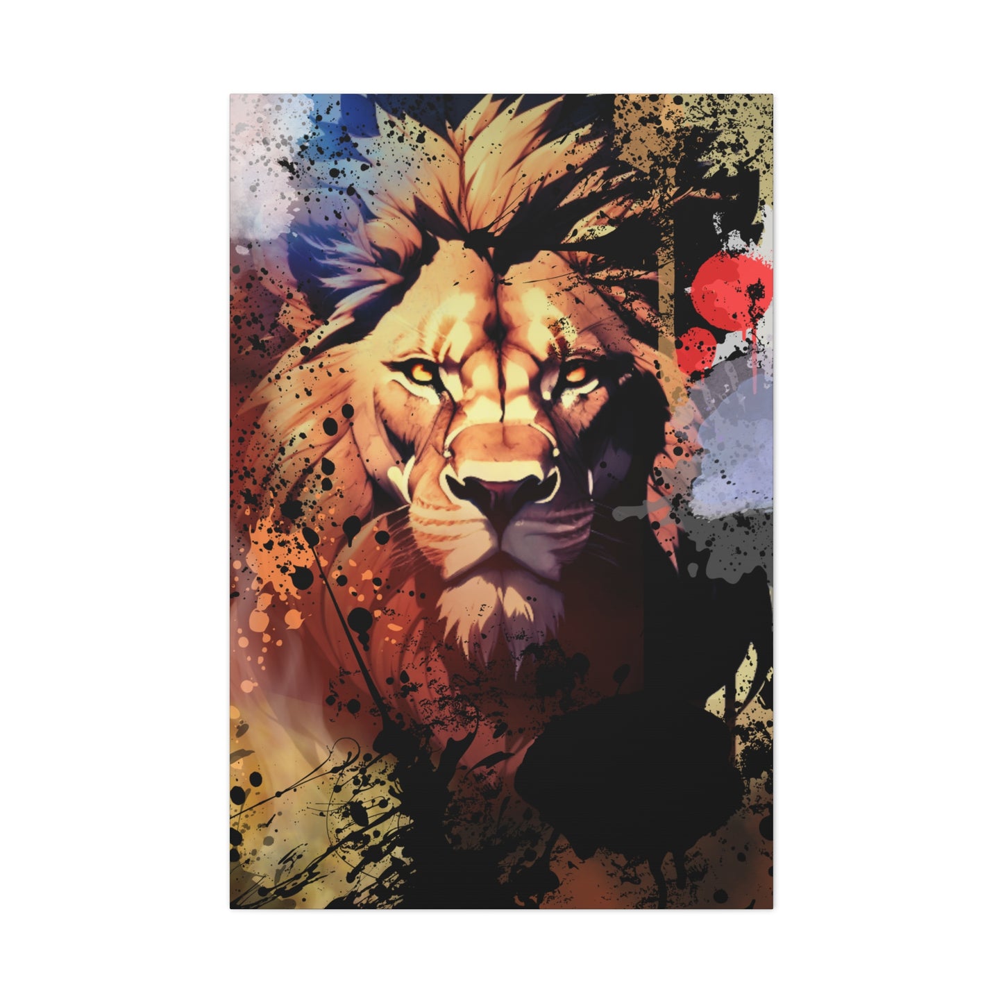 Drip Lion Inferno Motif - Canvas