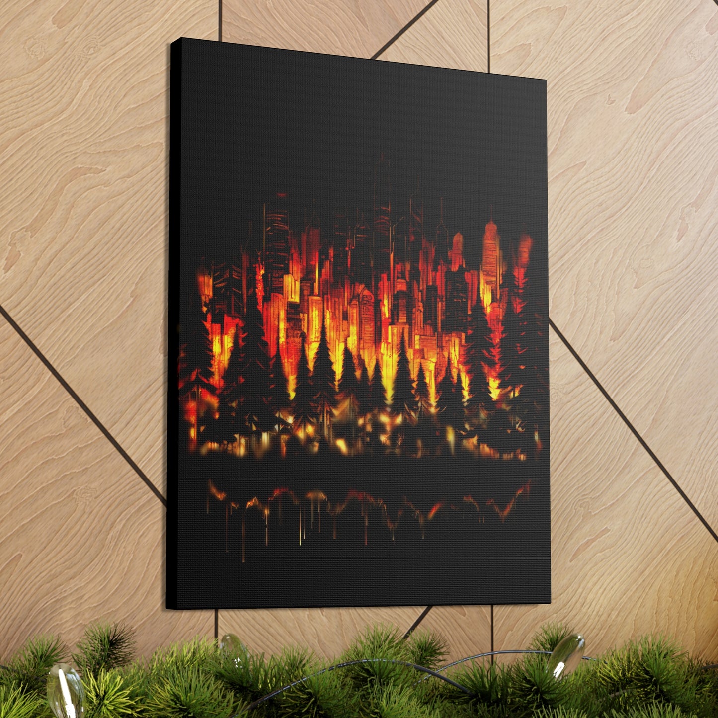 Night Light Life Landscape - Canvas