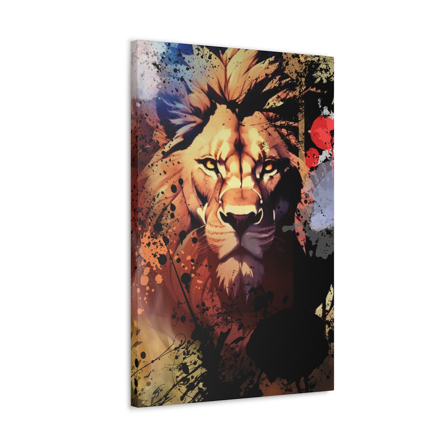 Drip Lion Inferno Motif - Canvas