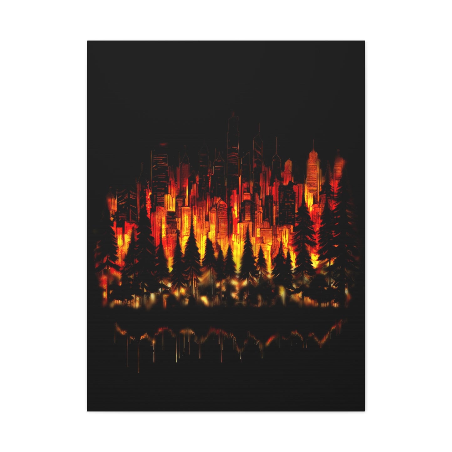 Night Light Life Landscape - Canvas