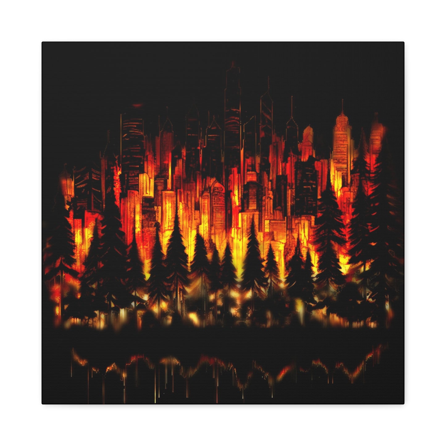 Night Light Life Landscape - Canvas