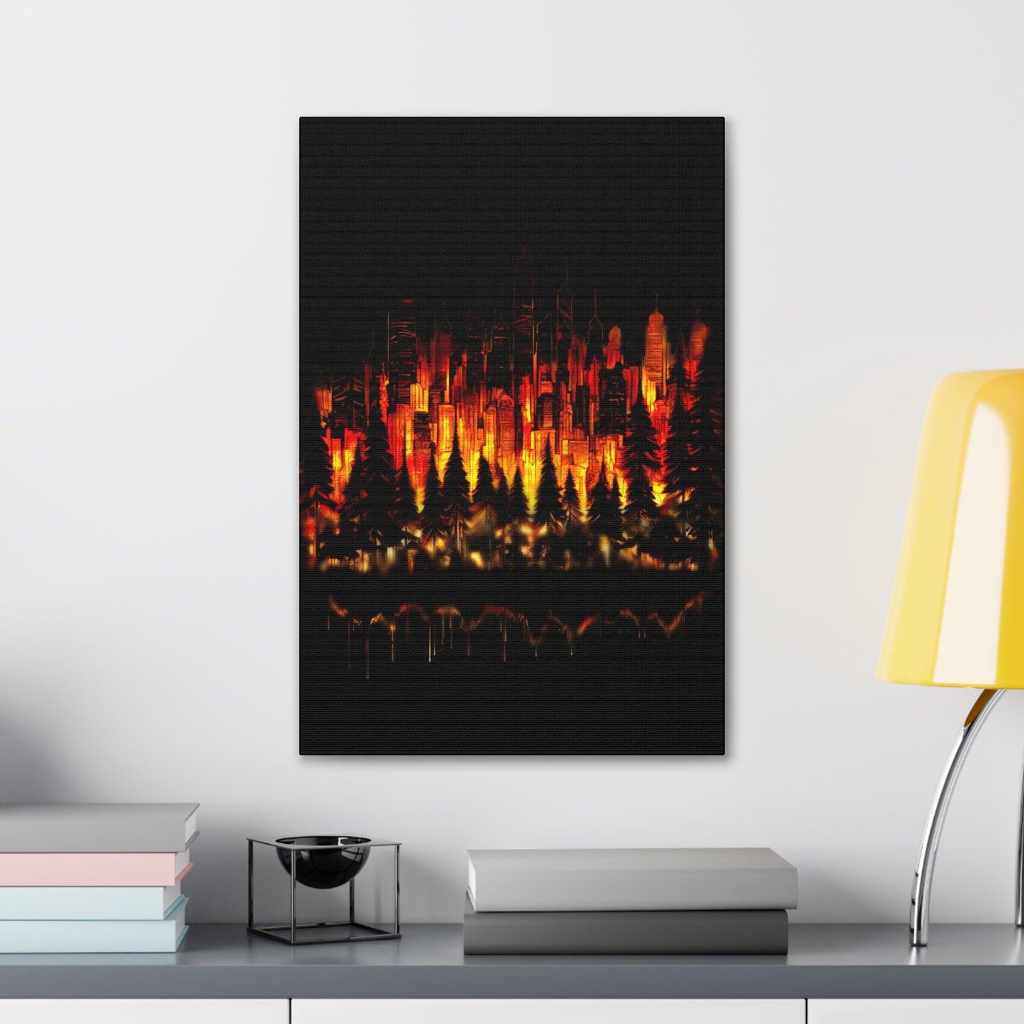 Night Light Life Landscape - Canvas