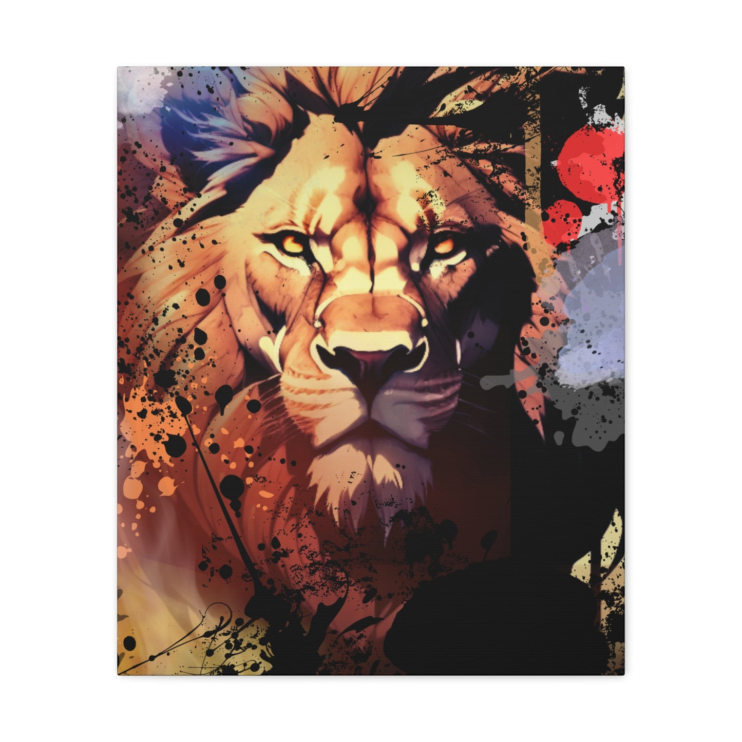Drip Lion Inferno Motif - Canvas
