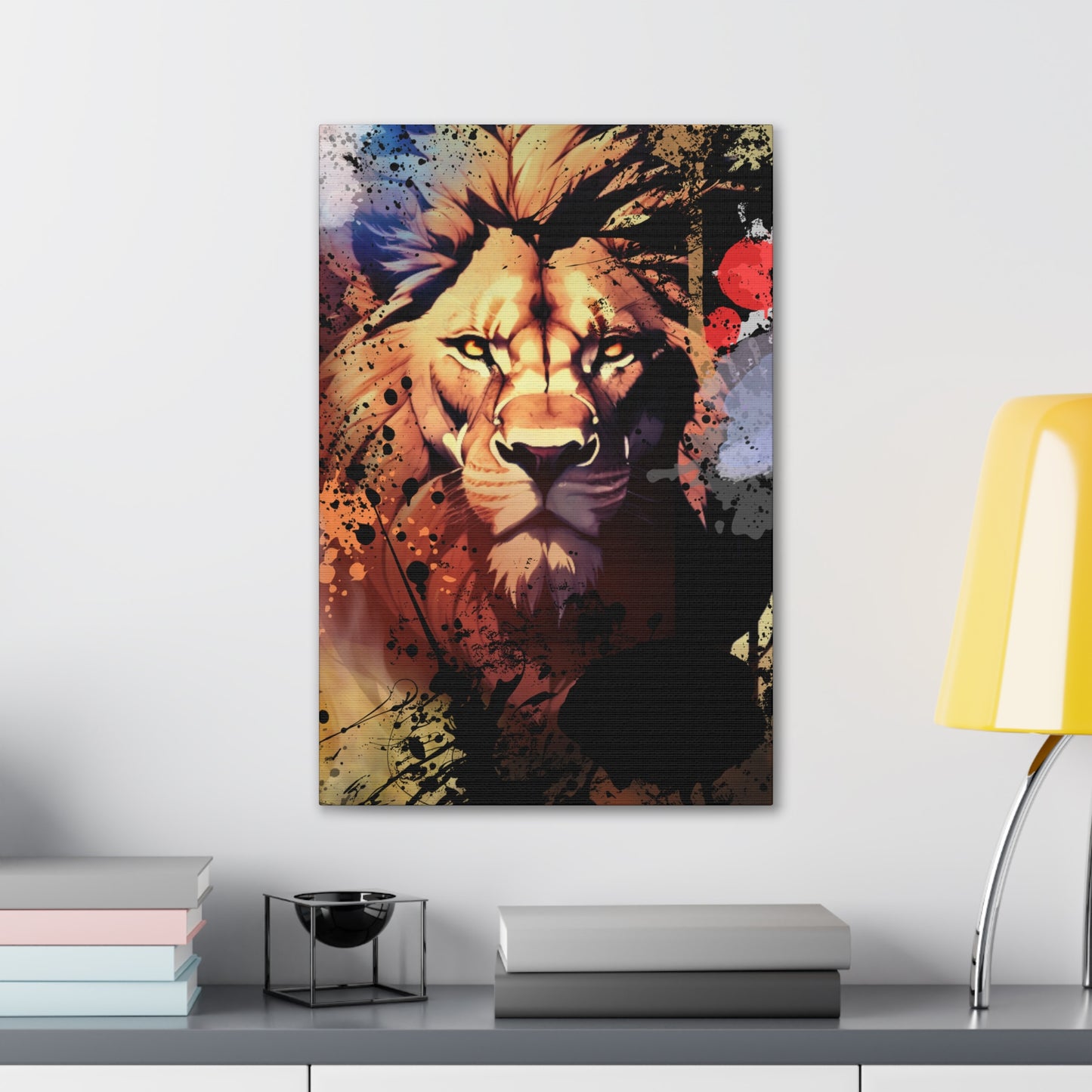Drip Lion Inferno Motif - Canvas