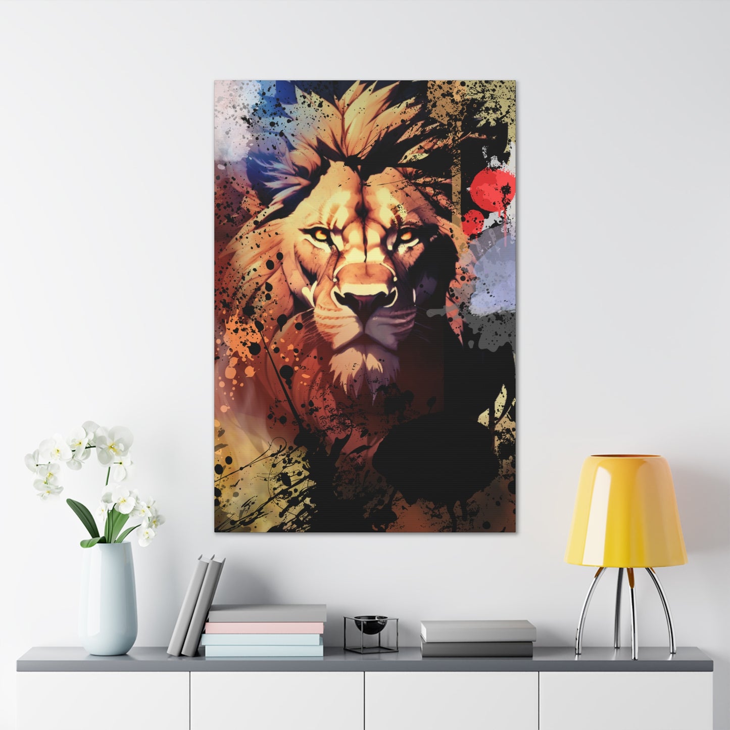 Drip Lion Inferno Motif - Canvas