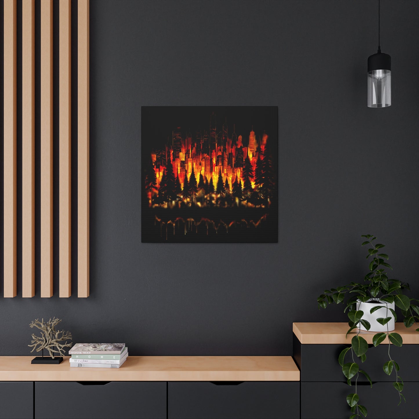 Night Light Life Landscape - Canvas