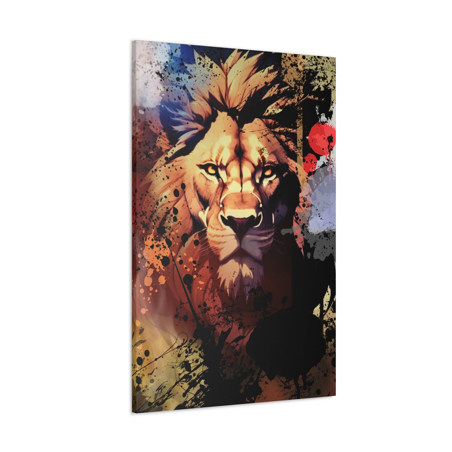 Drip Lion Inferno Motif - Canvas
