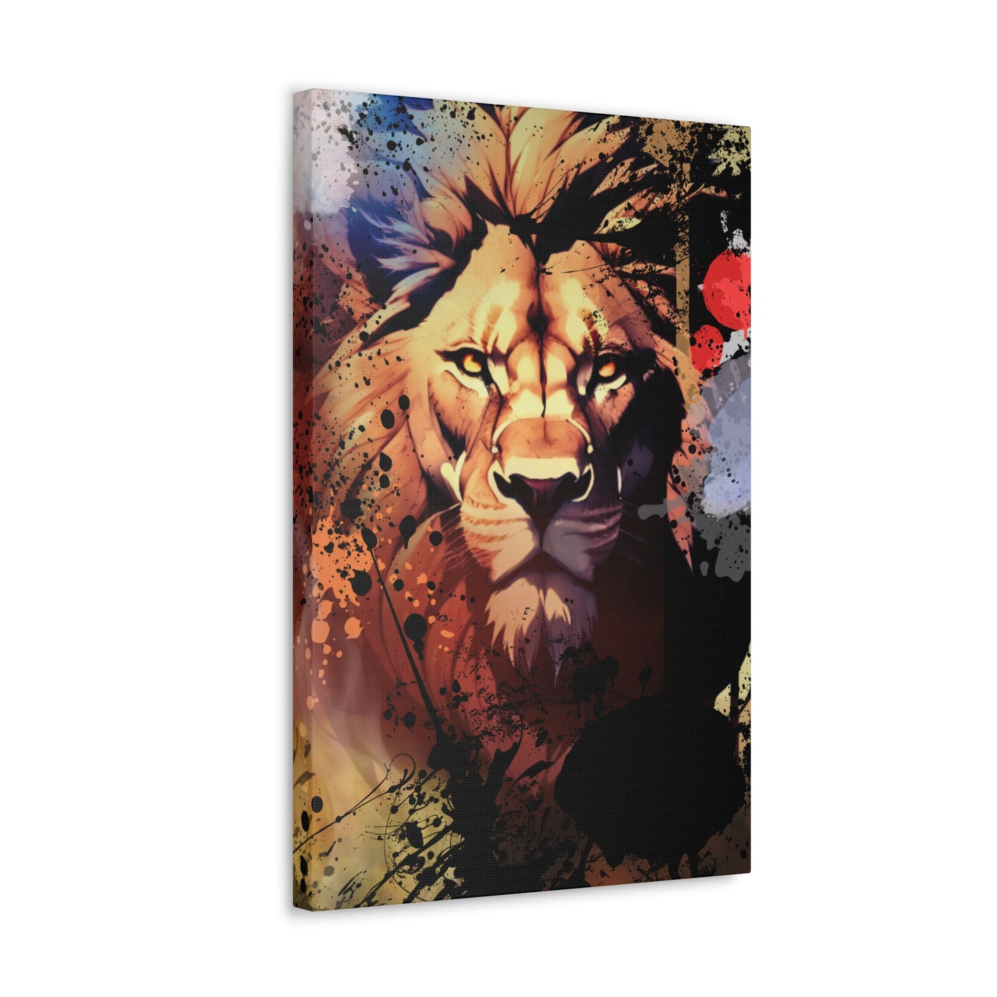 Drip Lion Inferno Motif - Canvas