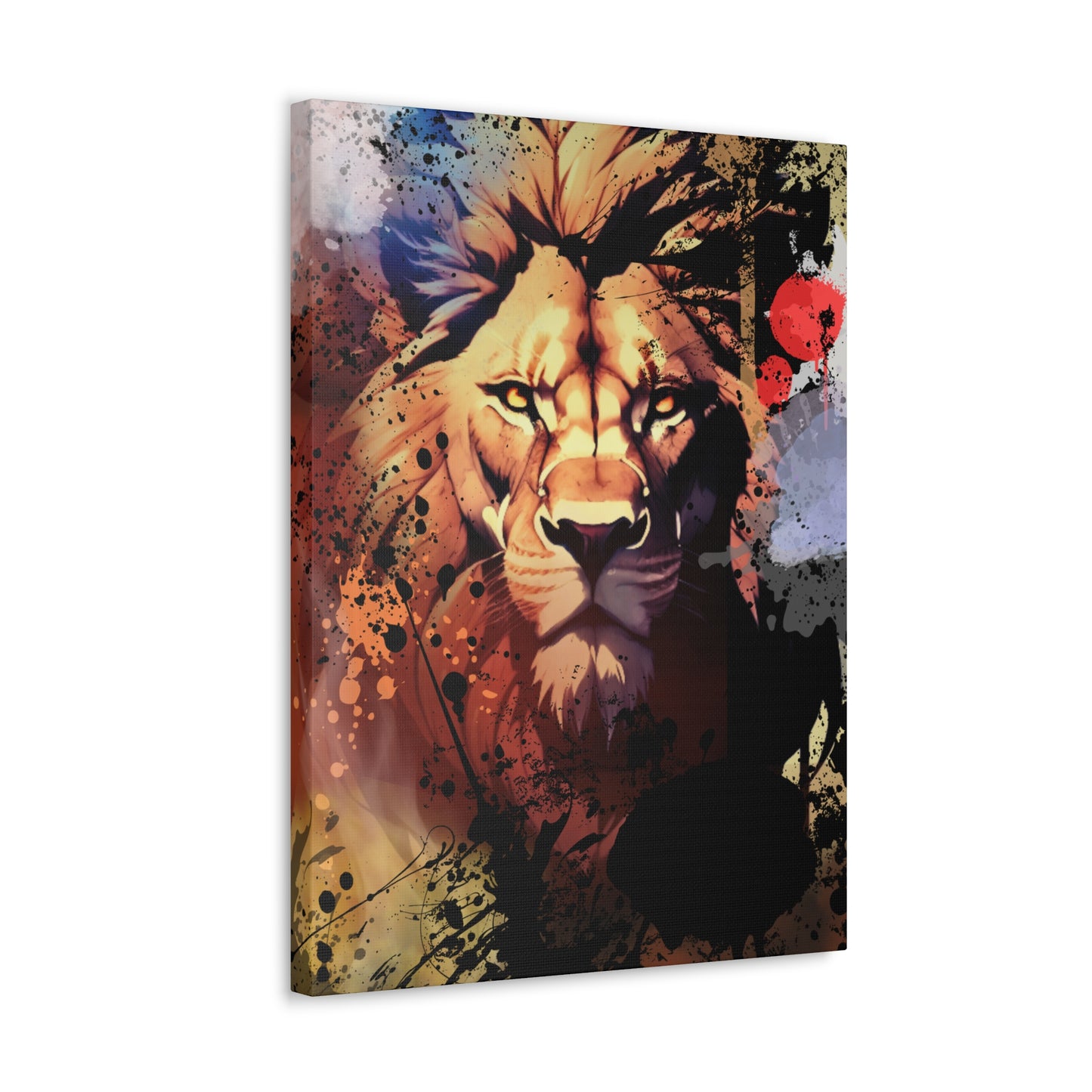 Drip Lion Inferno Motif - Canvas