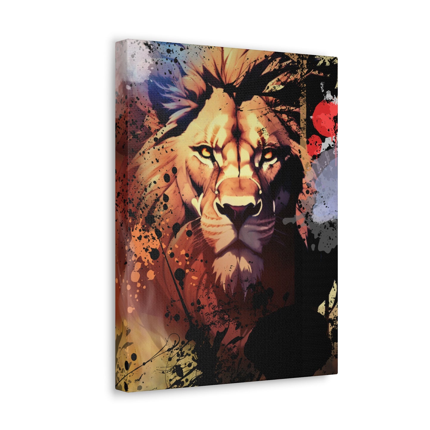 Drip Lion Inferno Motif - Canvas