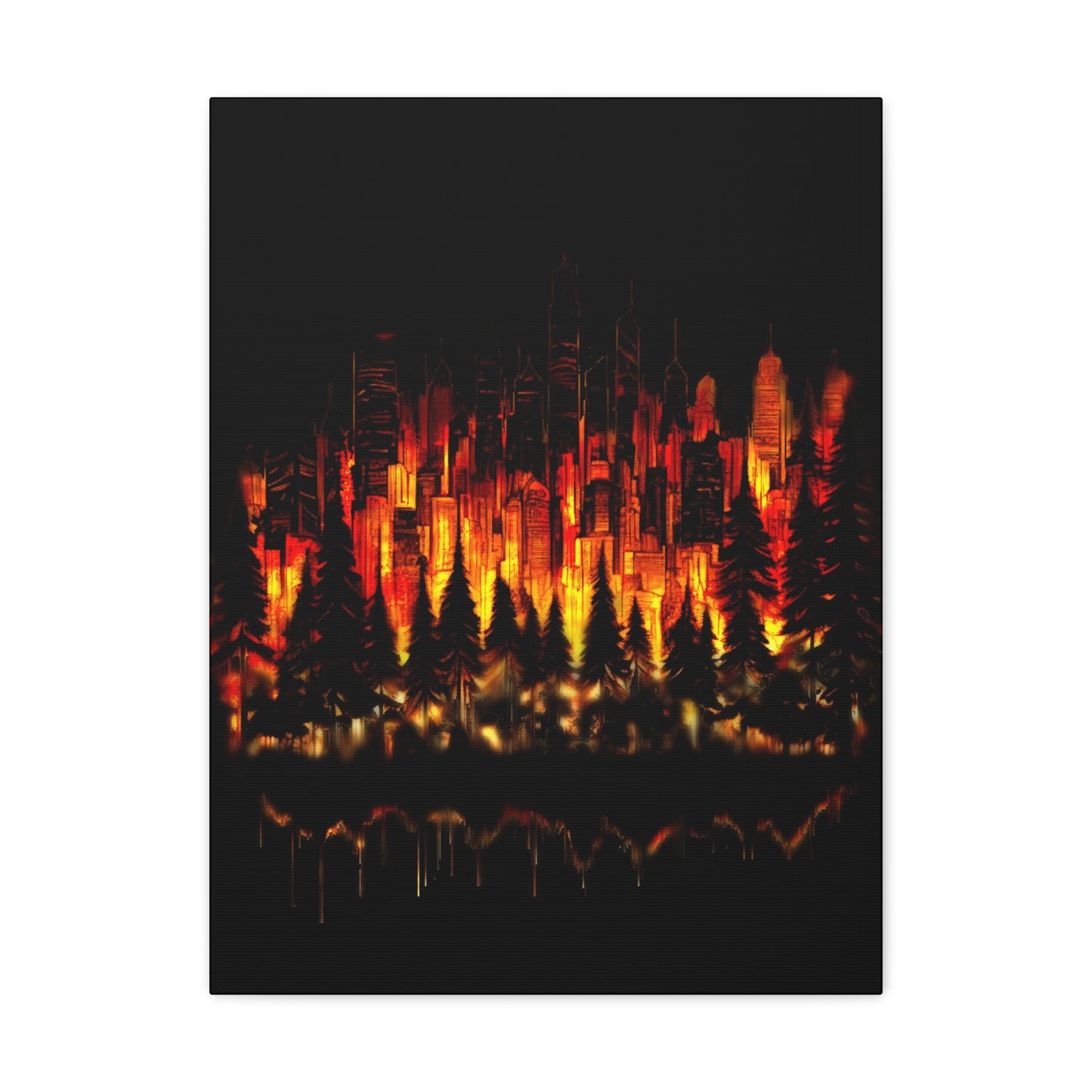 Night Light Life Landscape - Canvas