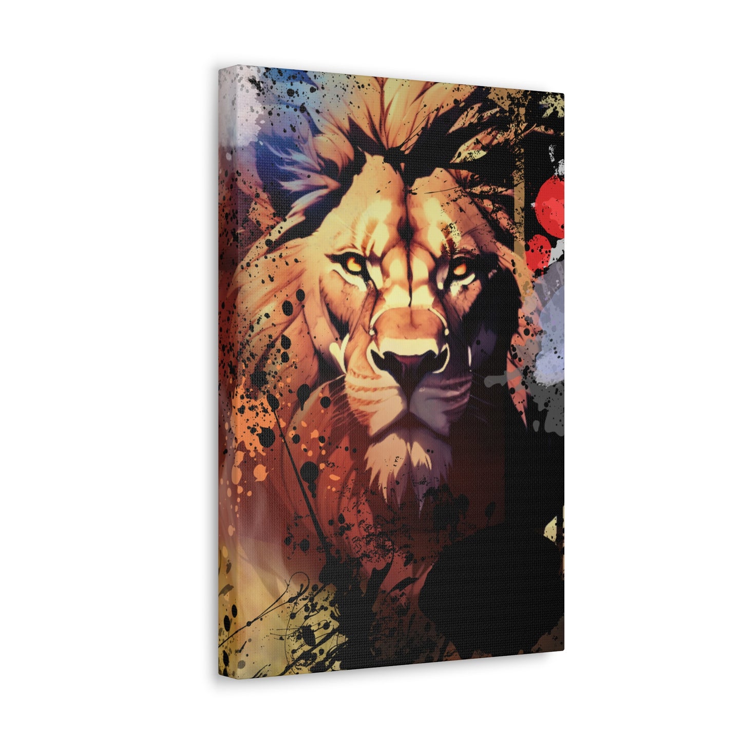 Drip Lion Inferno Motif - Canvas
