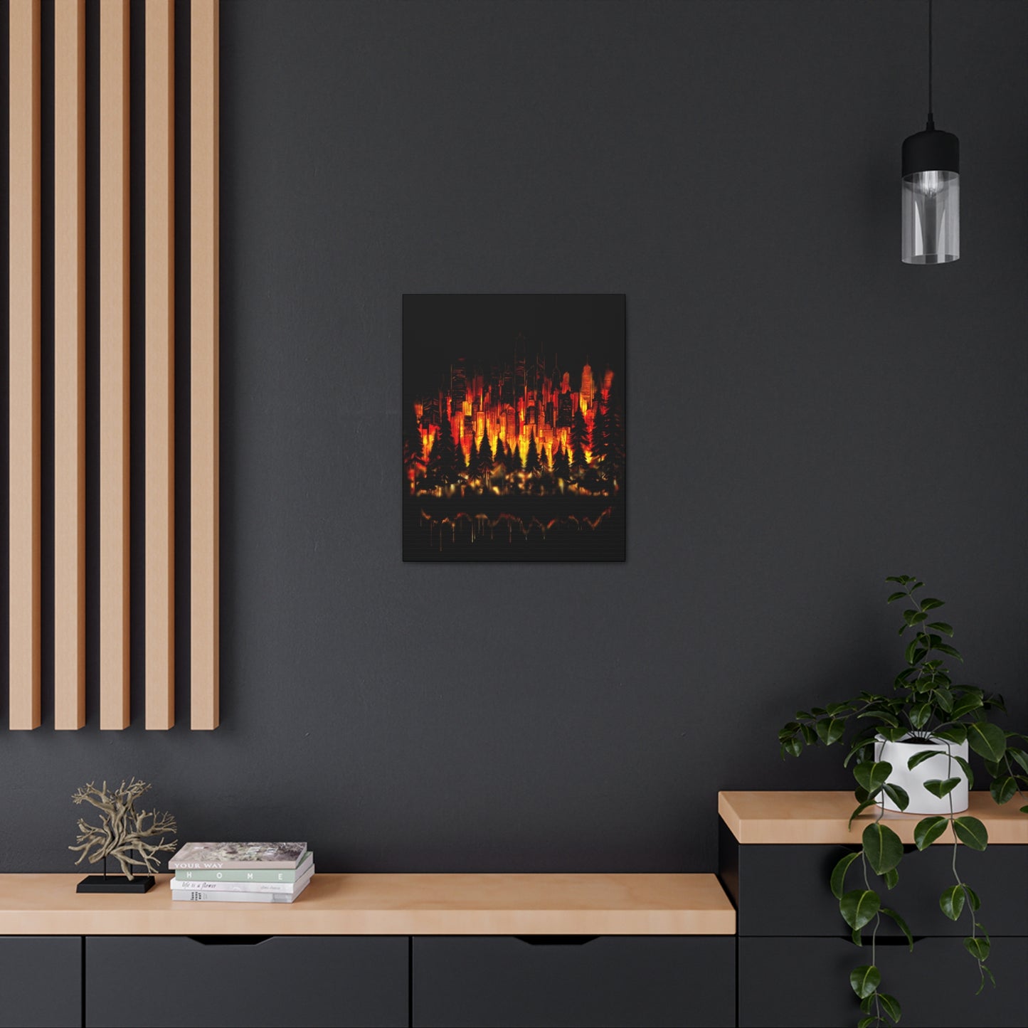Night Light Life Landscape - Canvas