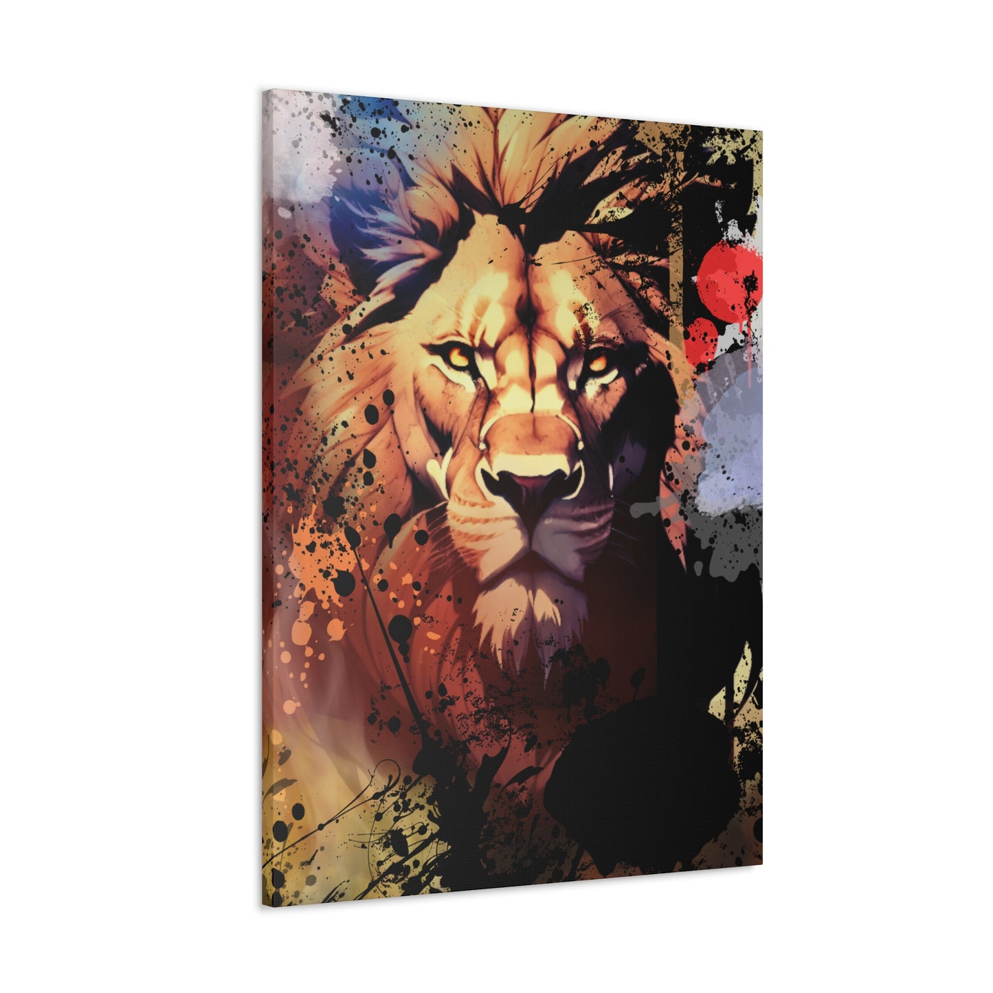 Drip Lion Inferno Motif - Canvas