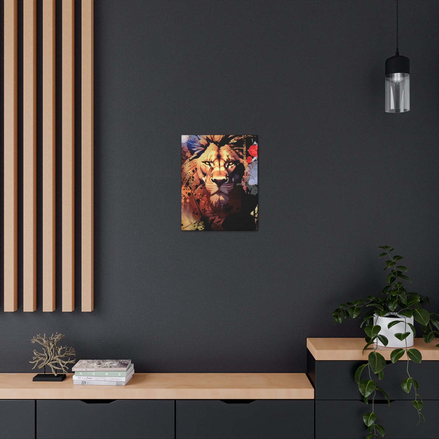 Drip Lion Inferno Motif - Canvas