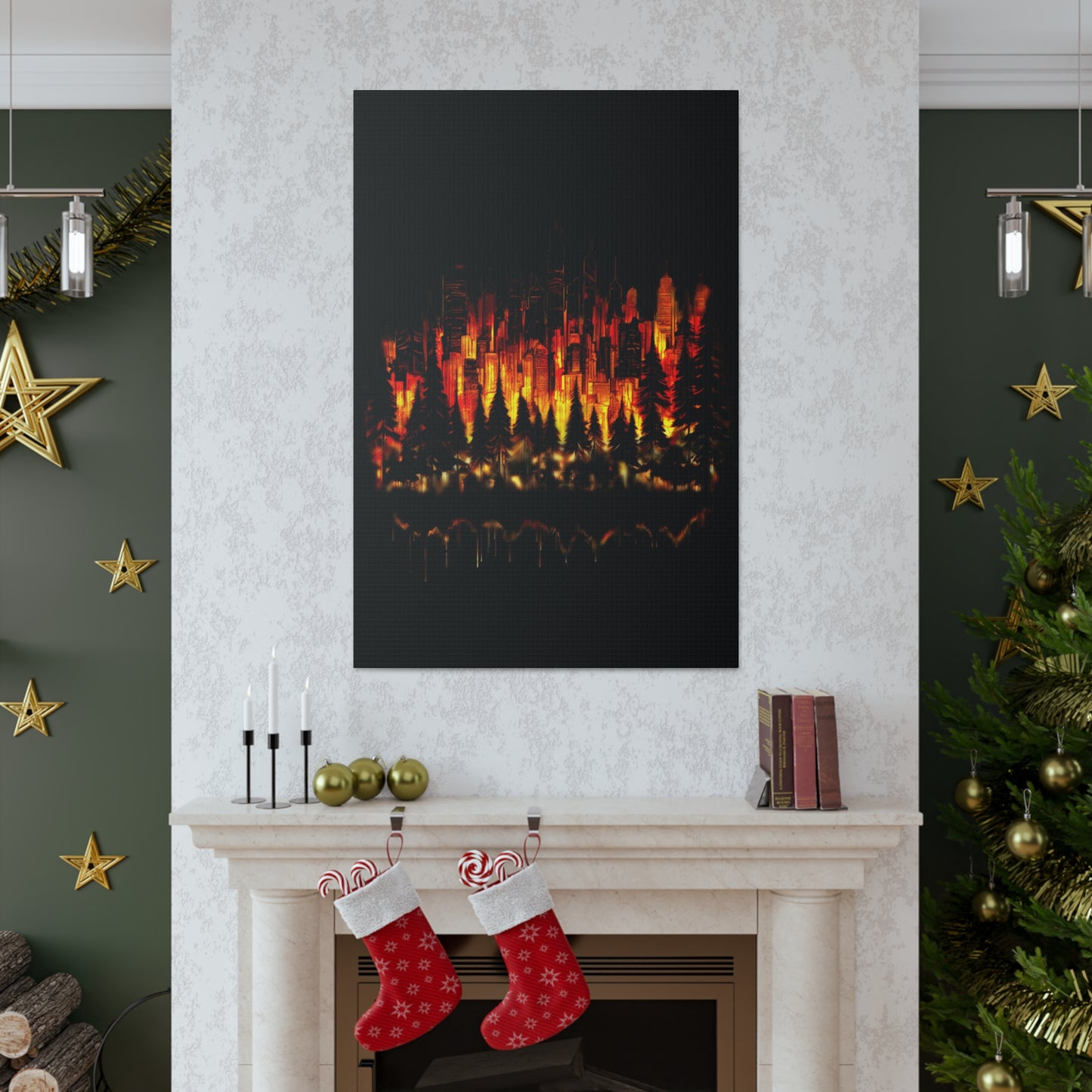 Night Light Life Landscape - Canvas