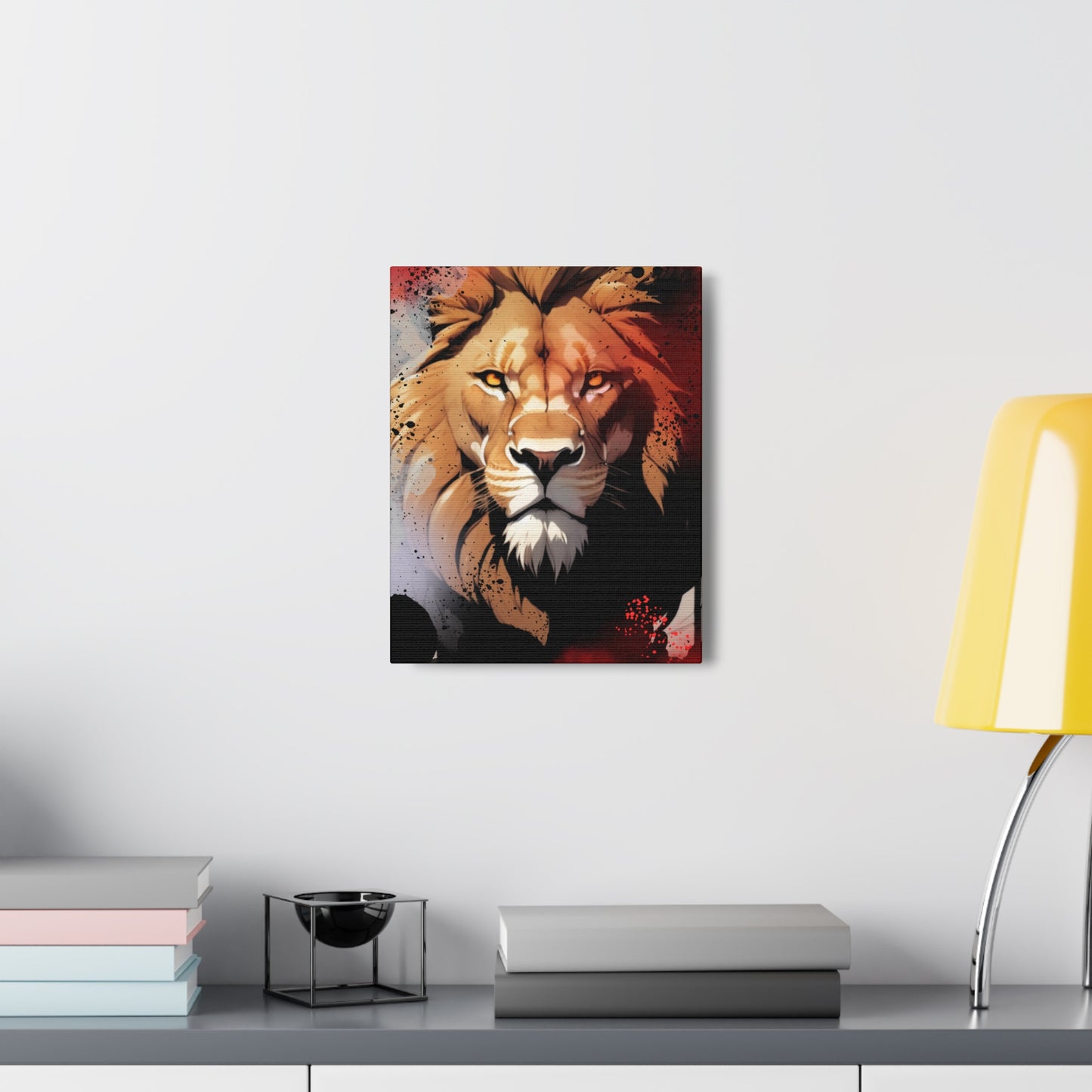 Drip Lion Slate Motif - Canvas