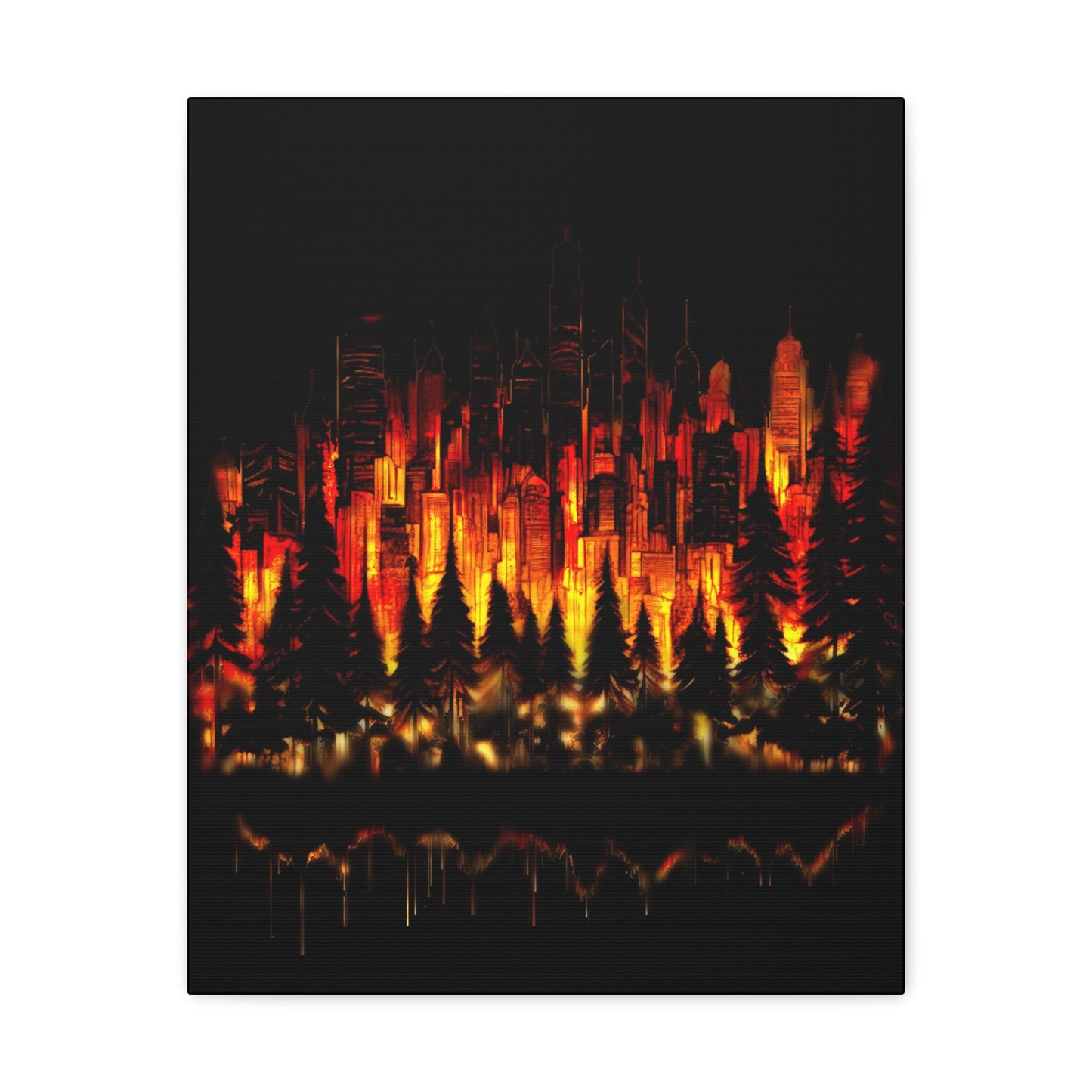 Night Light Life Landscape - Canvas