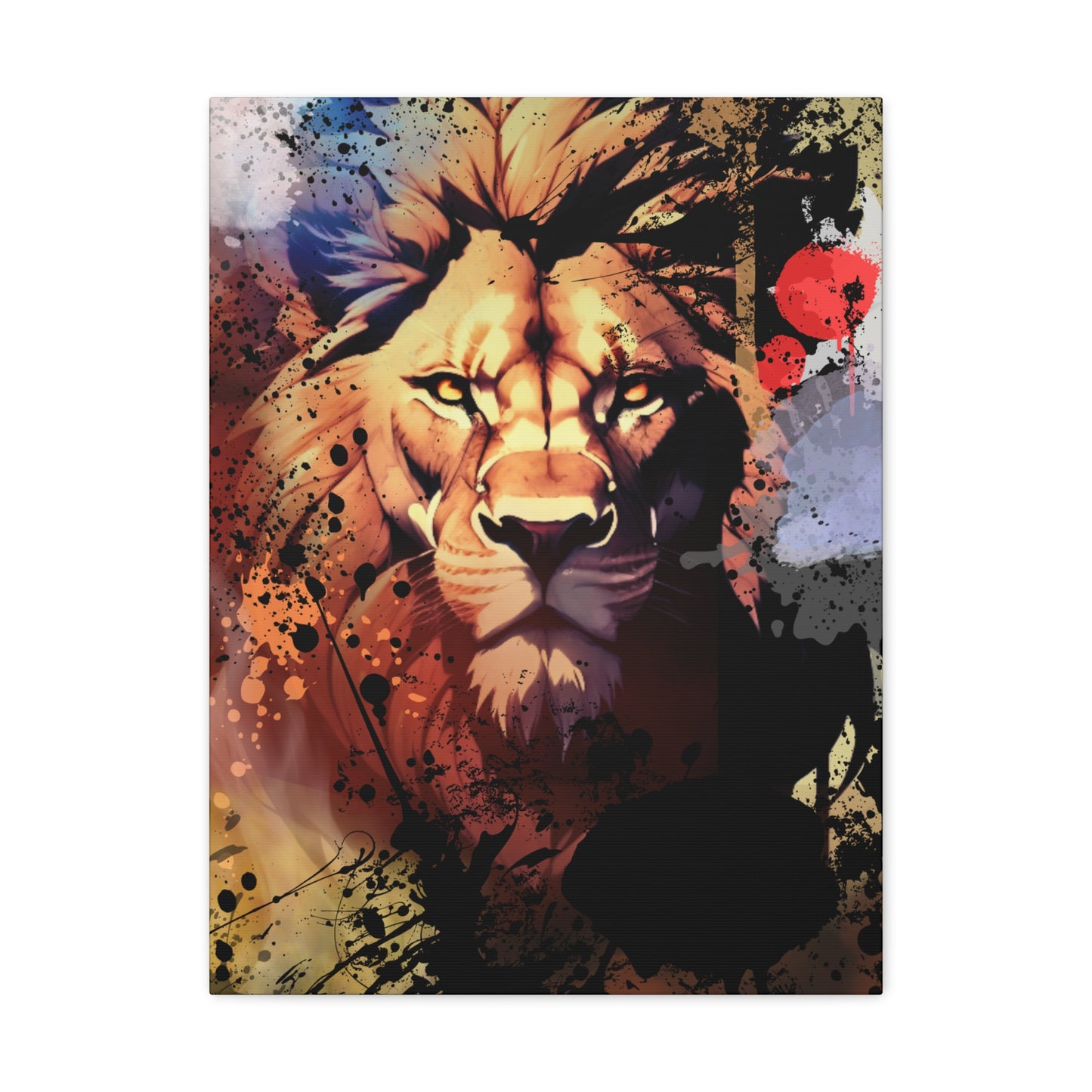 Drip Lion Inferno Motif - Canvas