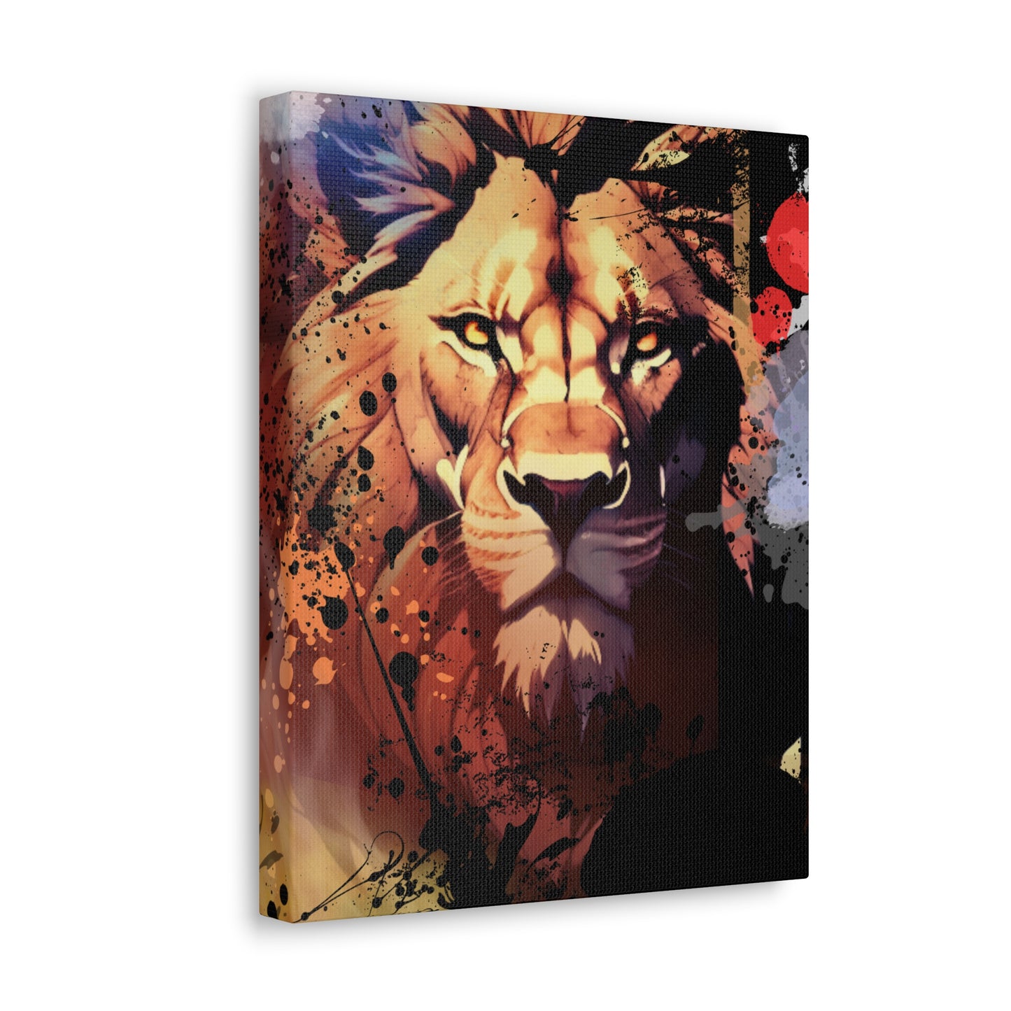 Drip Lion Inferno Motif - Canvas
