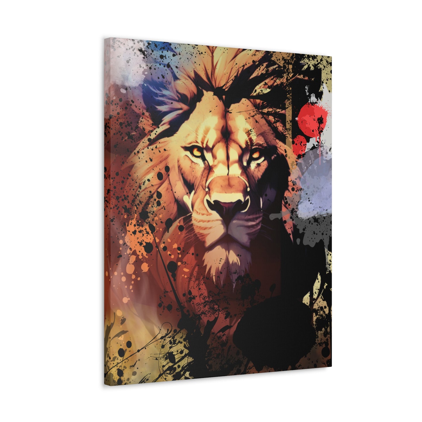Drip Lion Inferno Motif - Canvas
