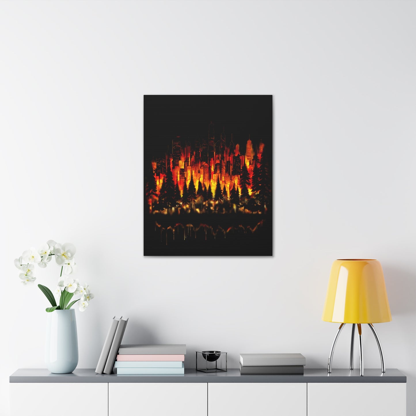 Night Light Life Landscape - Canvas