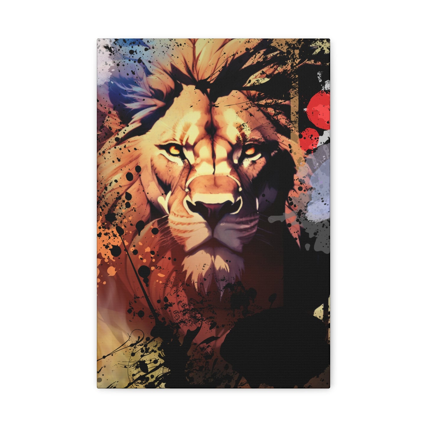Drip Lion Inferno Motif - Canvas