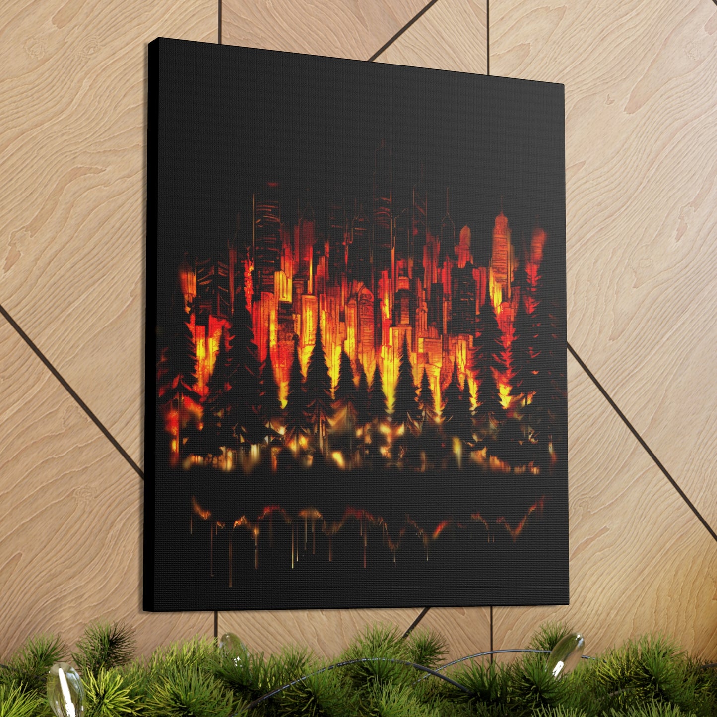 Night Light Life Landscape - Canvas