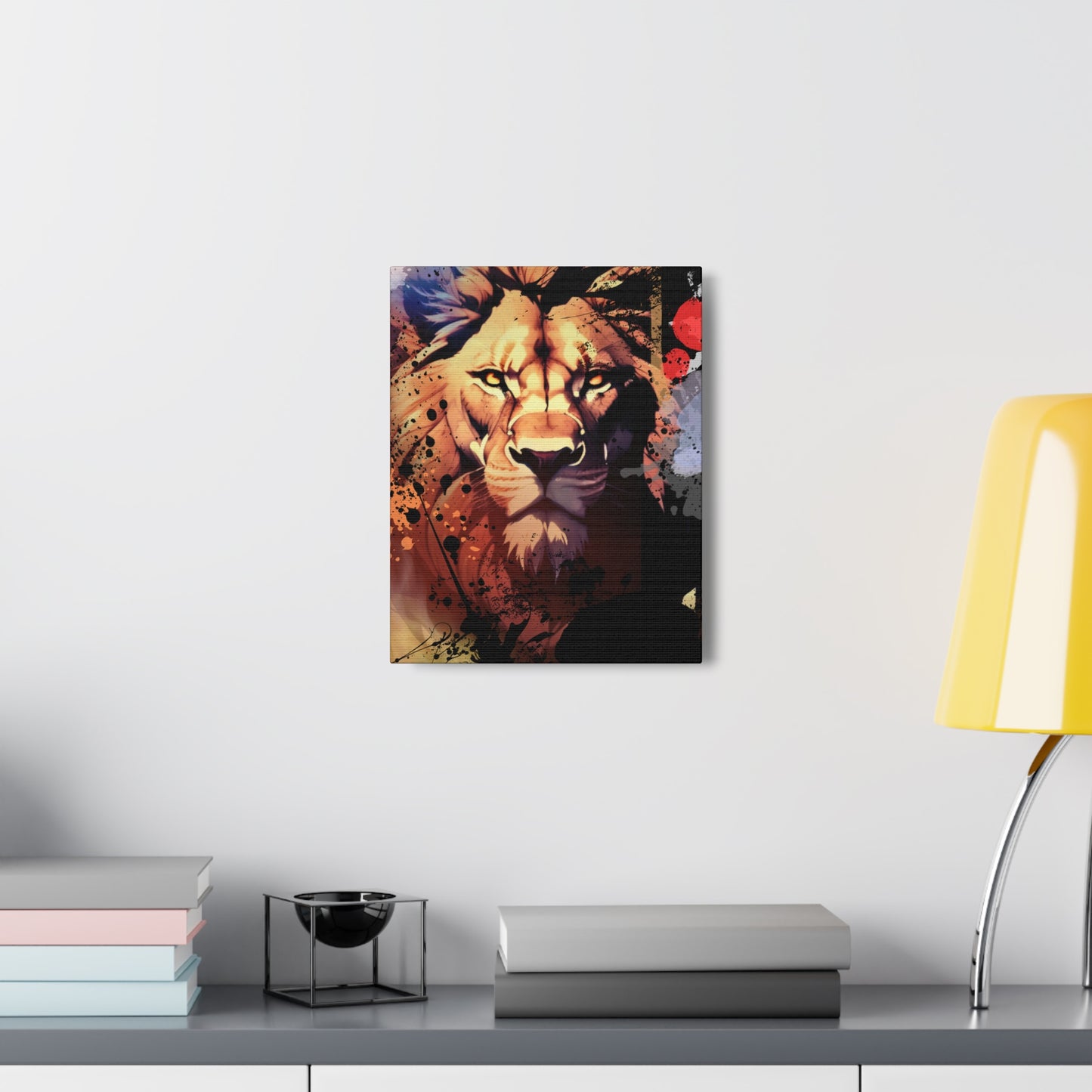 Drip Lion Inferno Motif - Canvas
