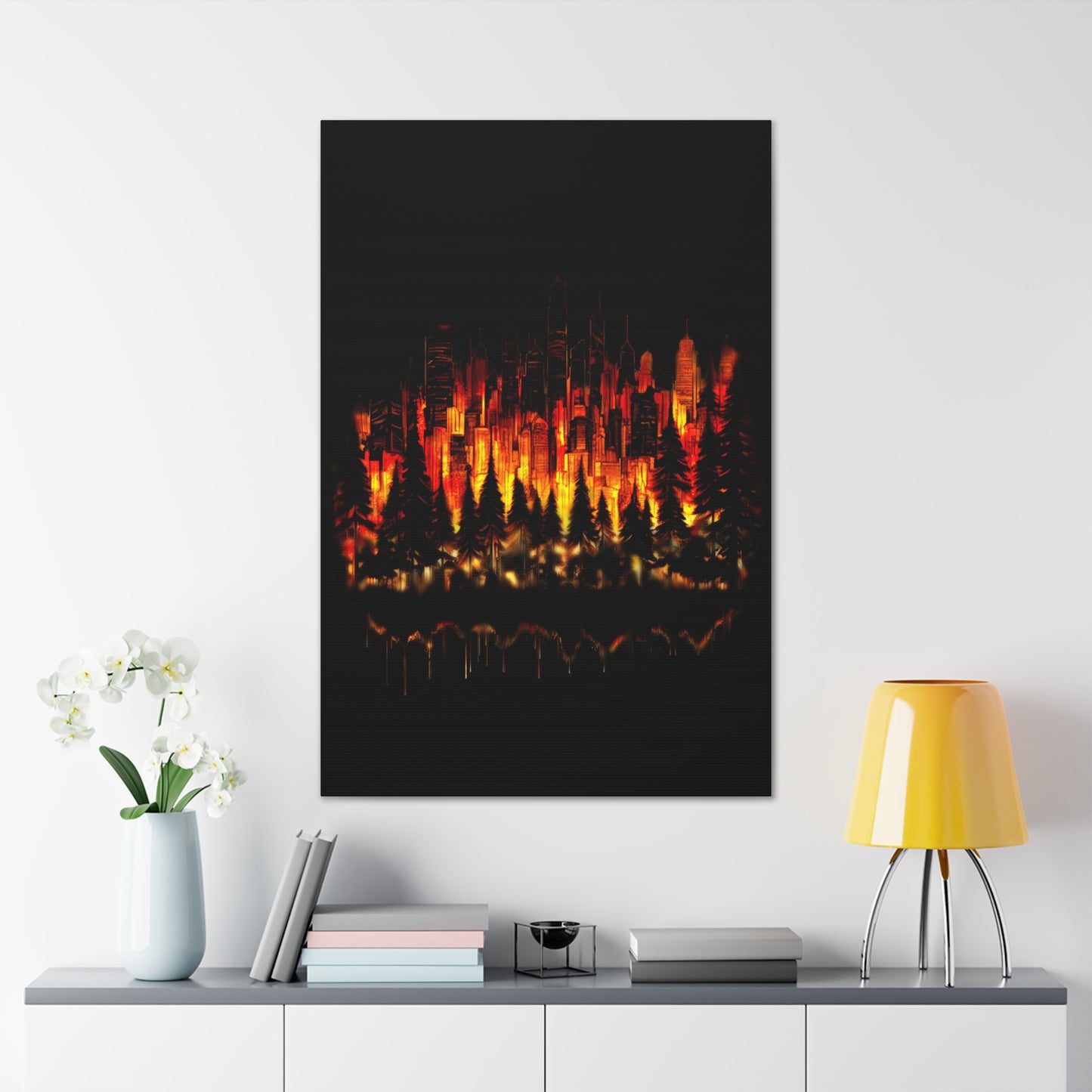 Night Light Life Landscape - Canvas