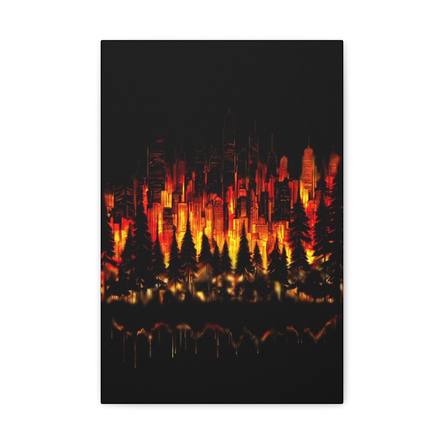 Night Light Life Landscape - Canvas