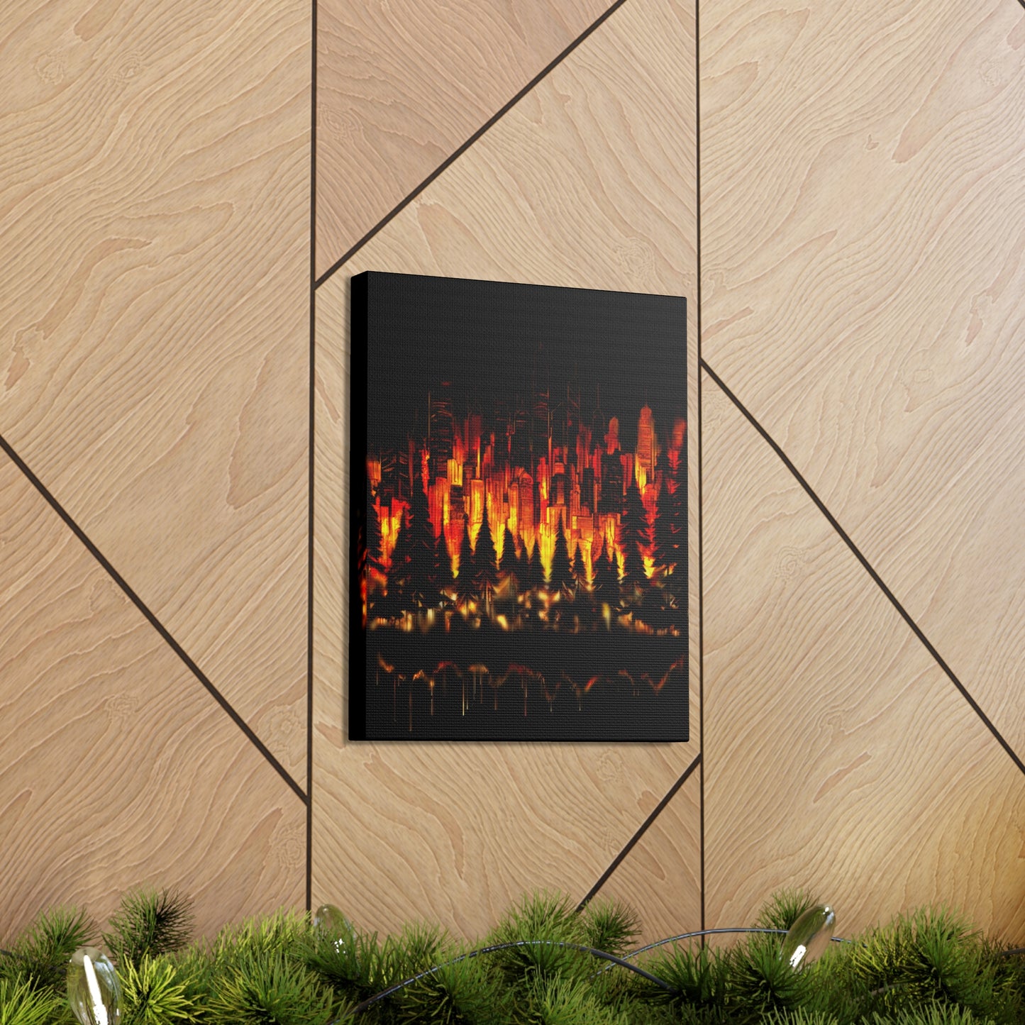 Night Light Life Landscape - Canvas