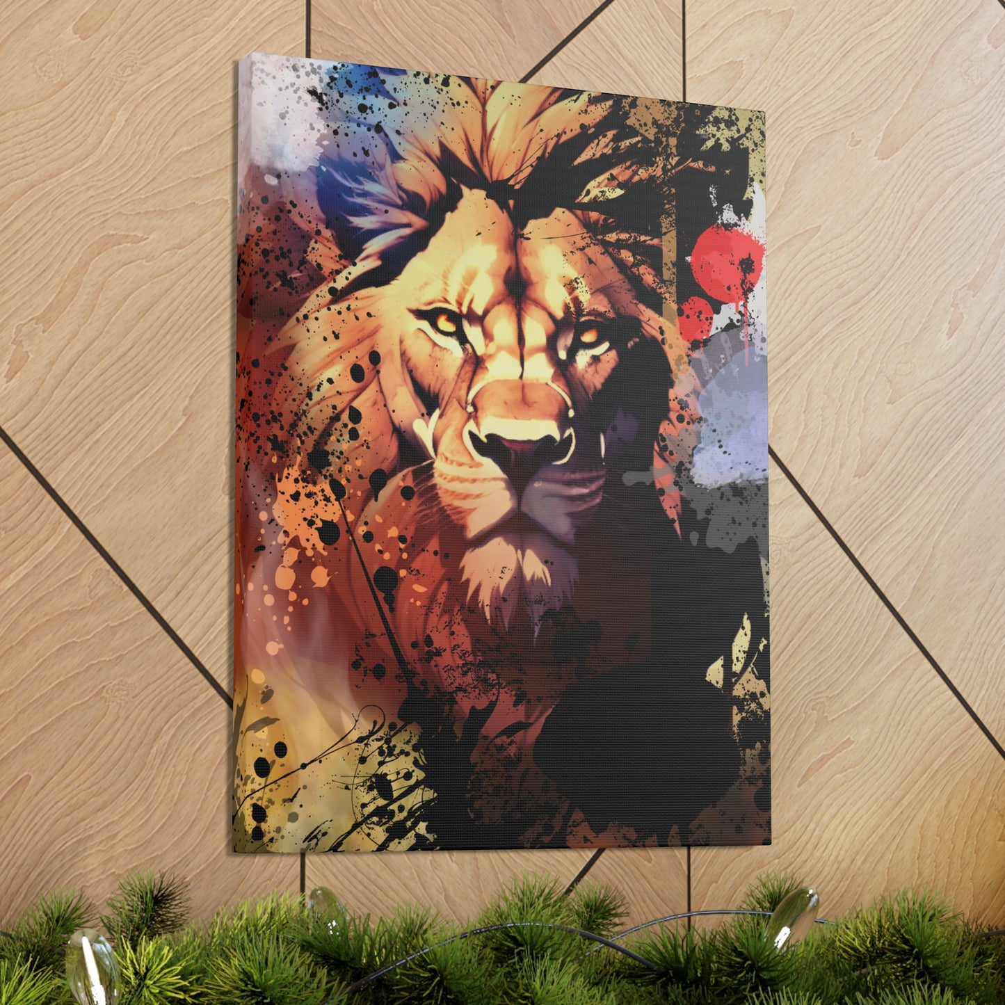 Drip Lion Inferno Motif - Canvas